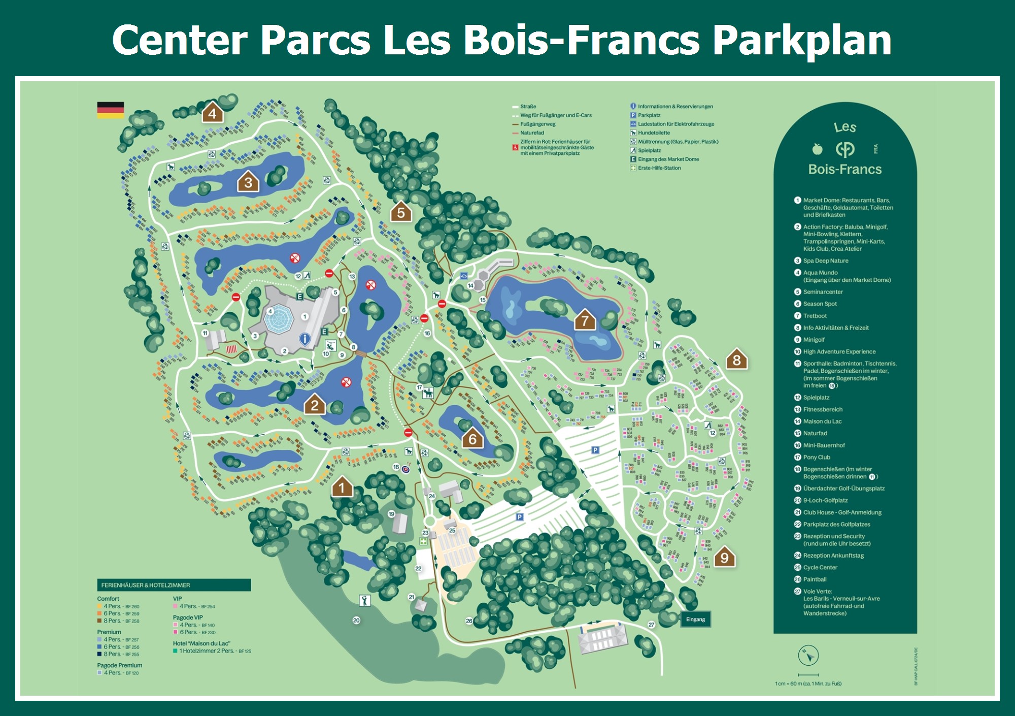 // Karte und Lageplan von Center Parcs Les BoisFrancs ParkExplorer