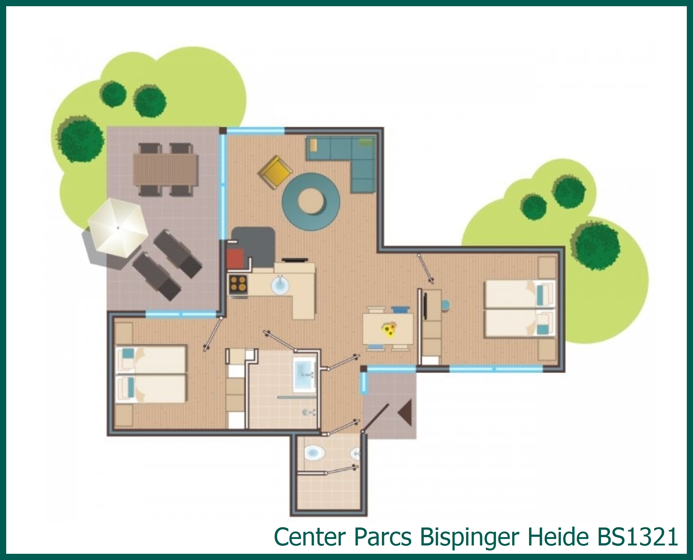 Premium-Ferienhaus BS1321 in Bispinger Heide