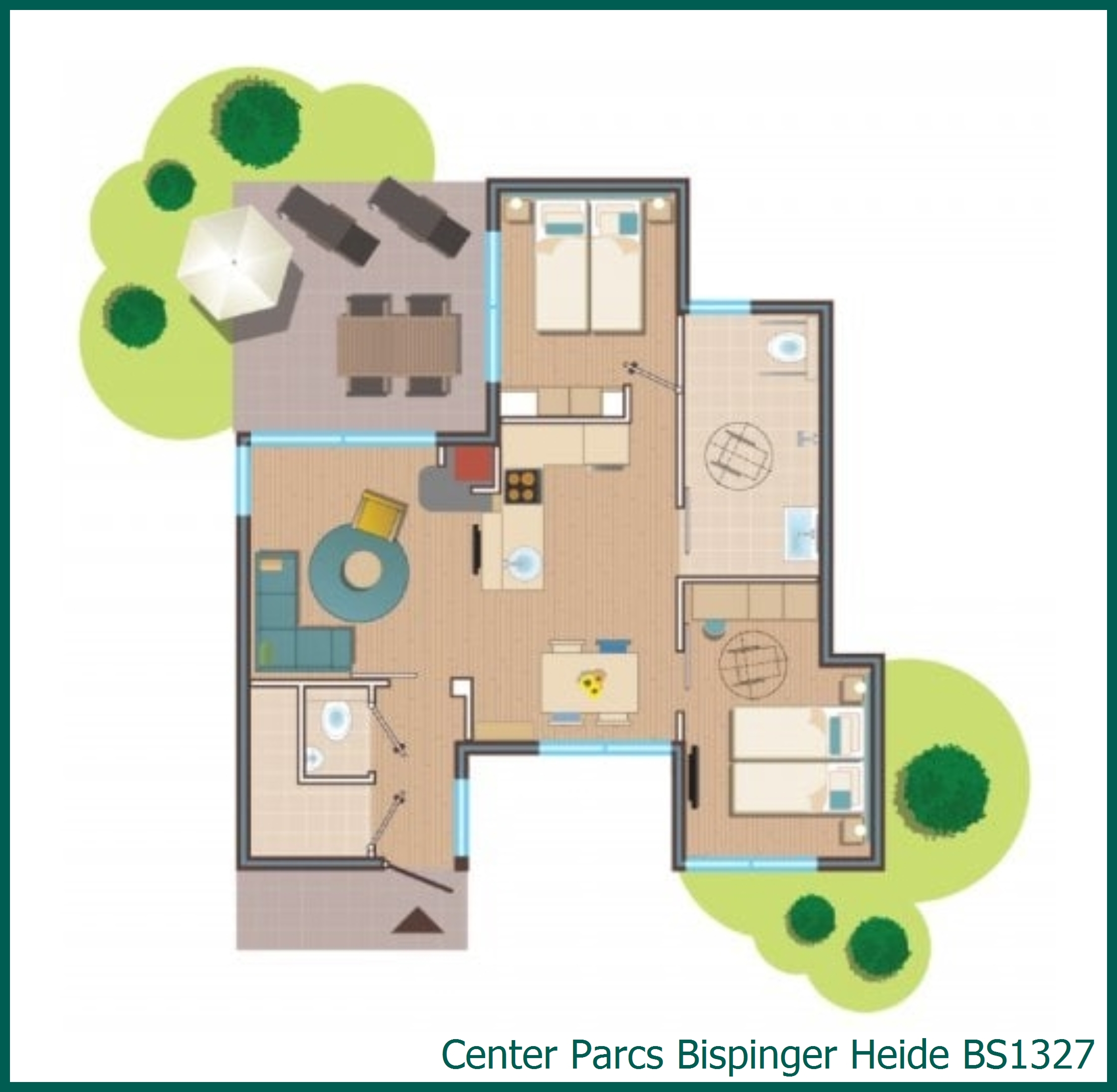 Premium-Ferienhaus rollstuhlgerecht BS1327 in Bispinger Heide