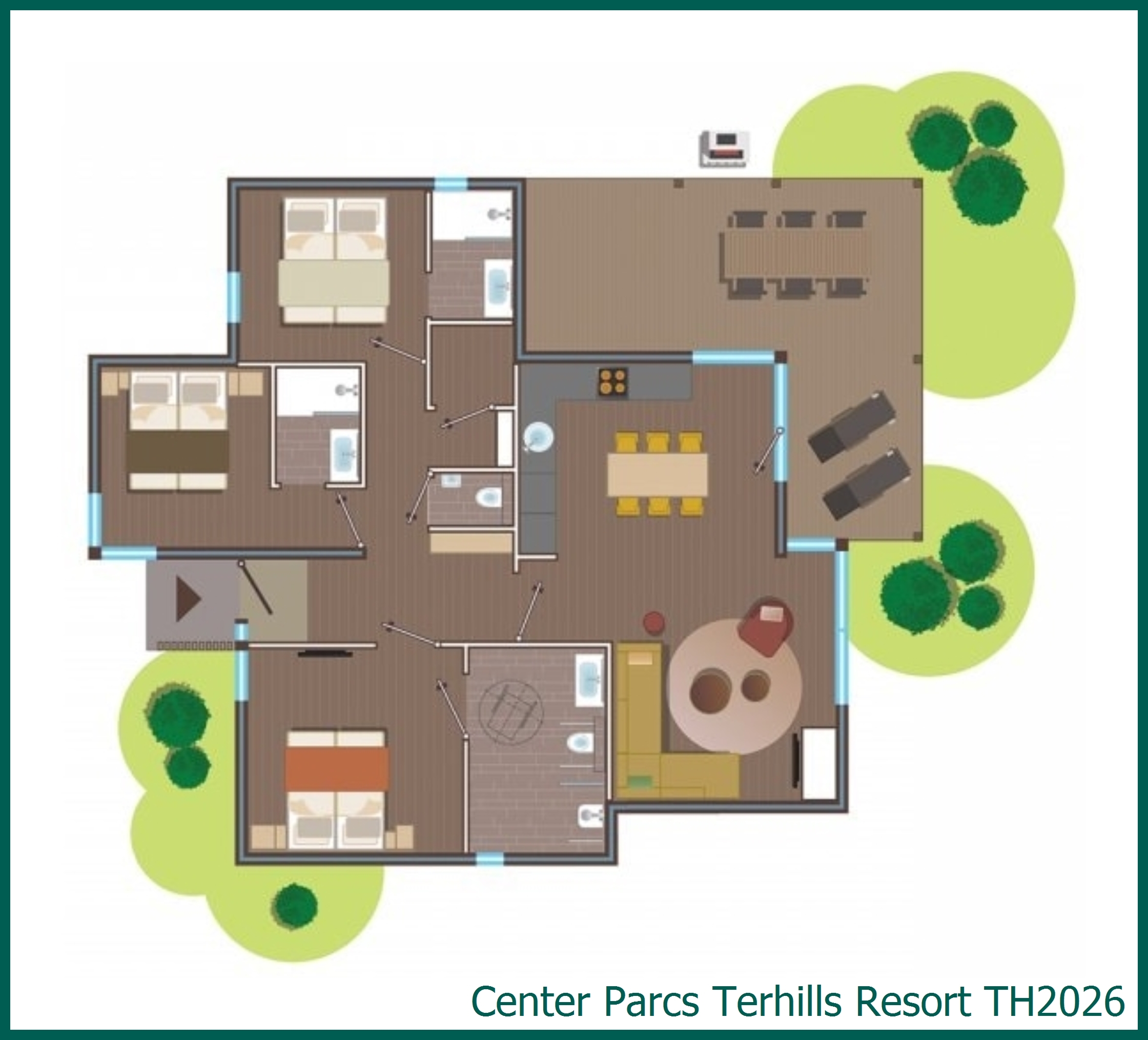 VIP-Ferienhaus rollstuhlgerecht TH2026 in Terhills Resort