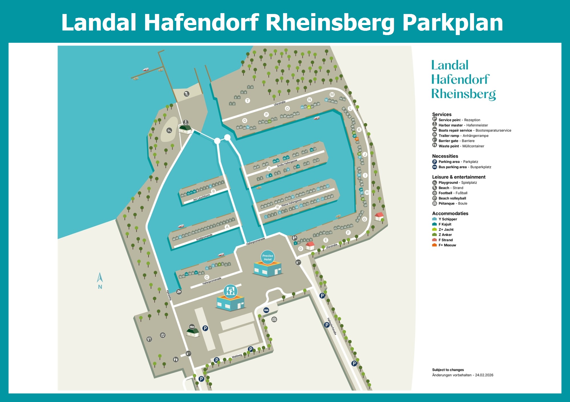 Karte und Lageplan Landal Hafendorf Rheinsberg