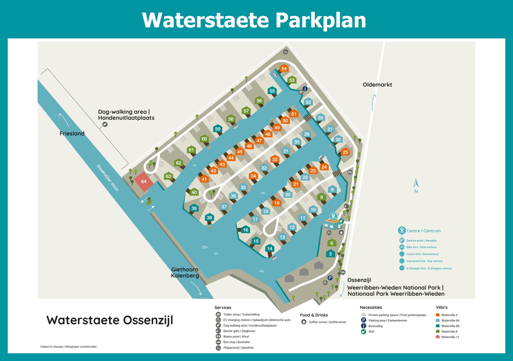 Karte und Lageplan Waterstaete