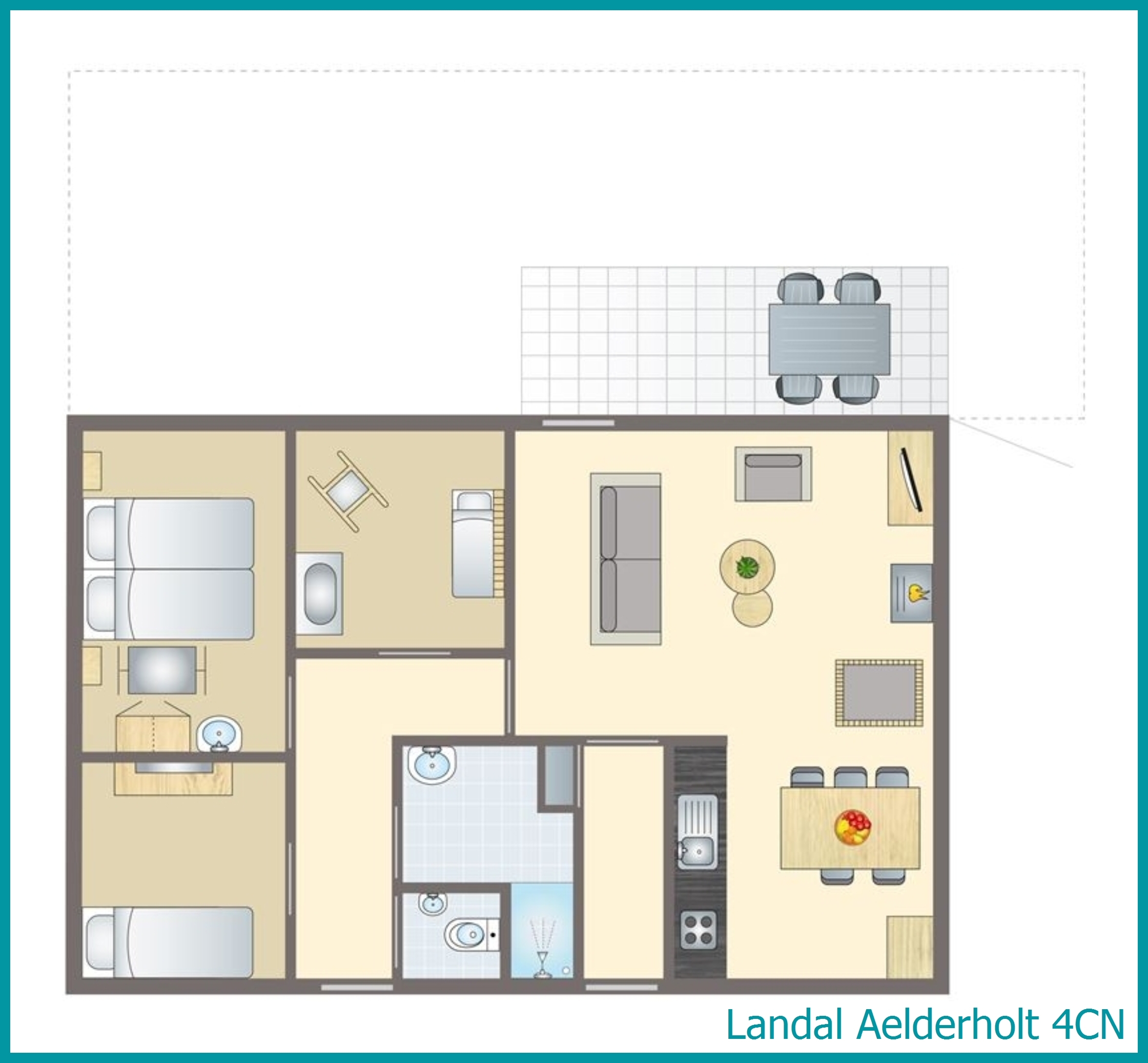 4-Personen-Baby-Ferienhaus 4CN in Aelderholt