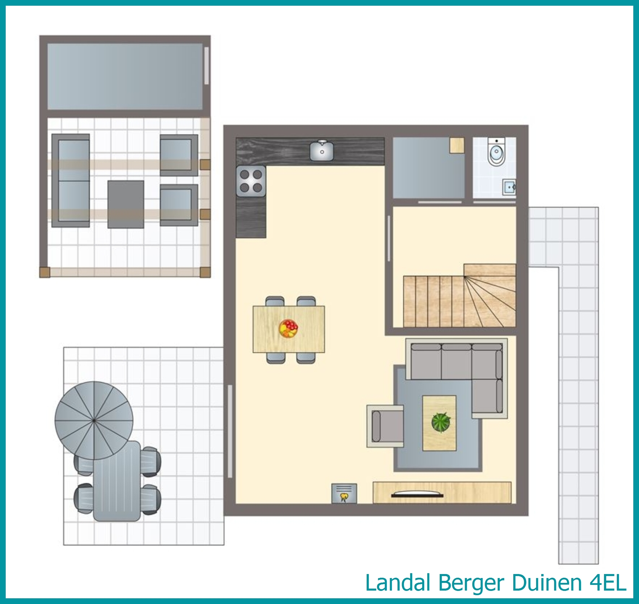 4-Personen-Ferienhaus 4EL in Berger Duinen