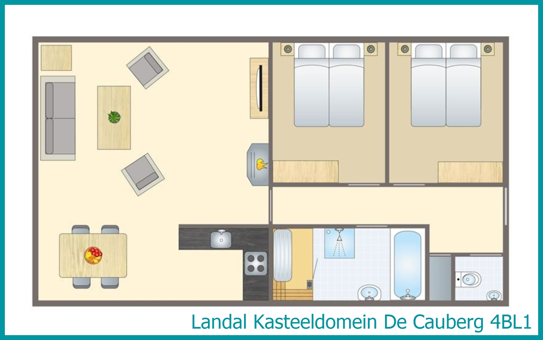 4-Personen-Ferienwohnung 4BL1 in Kasteeldomein De Cauberg