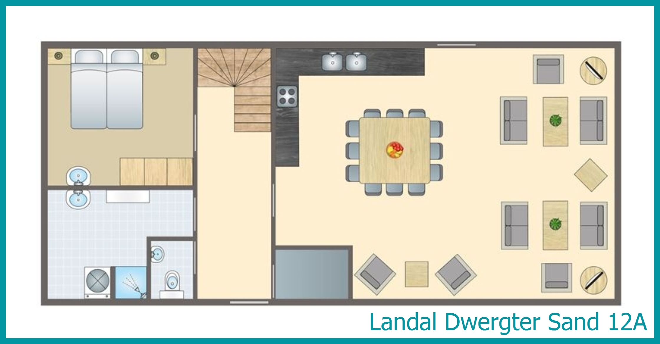 12-Personen-Ferienhaus 12A in Dwergter Sand
