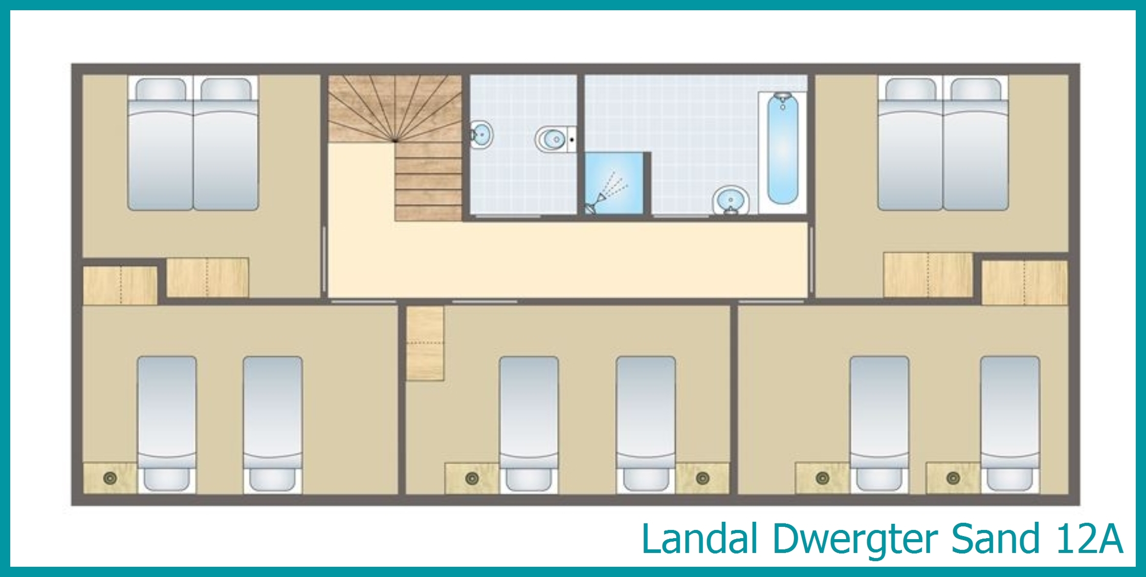 12-Personen-Ferienhaus 12A in Dwergter Sand