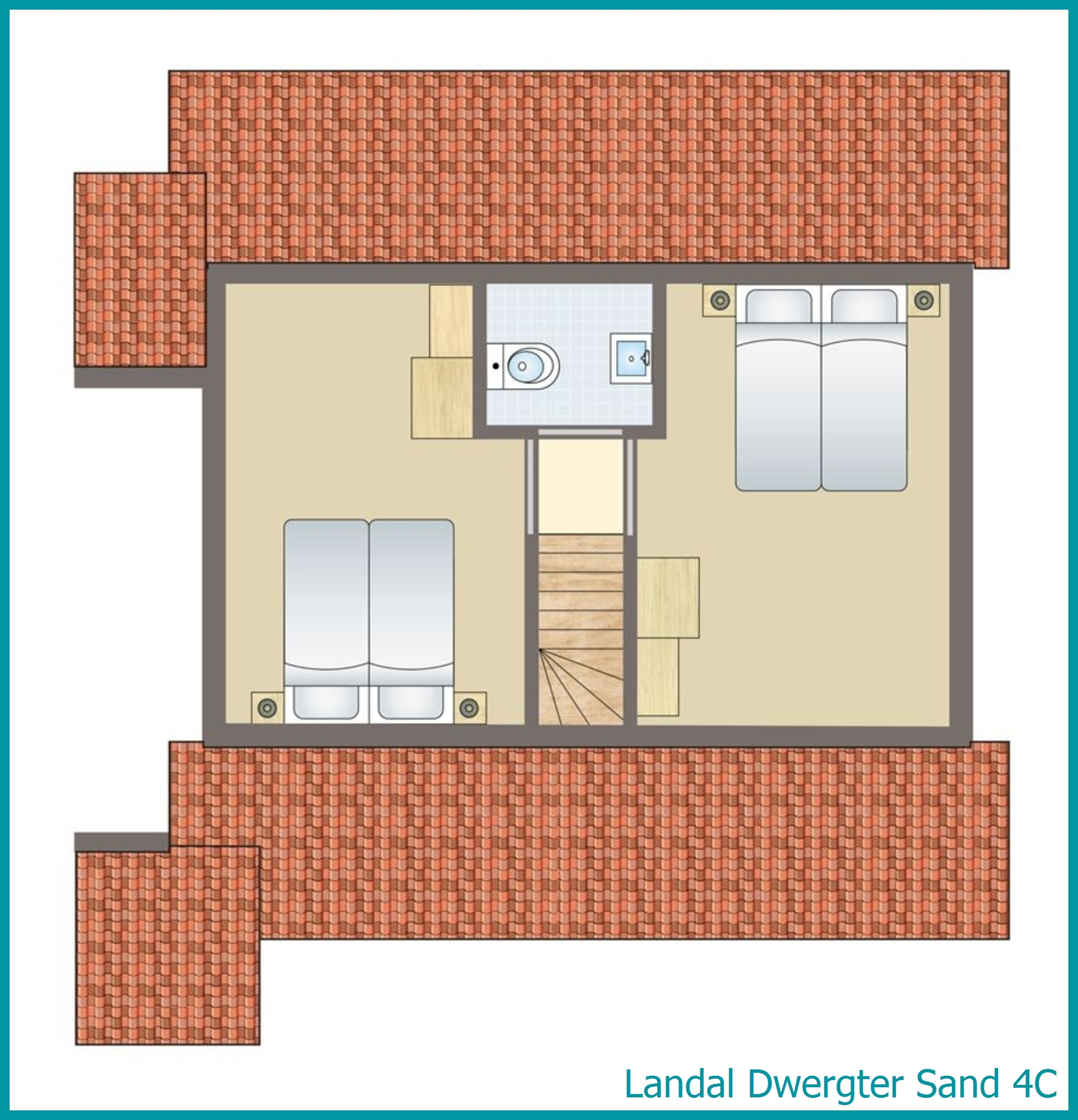 4-Personen-Ferienhaus 4C in Dwergter Sand