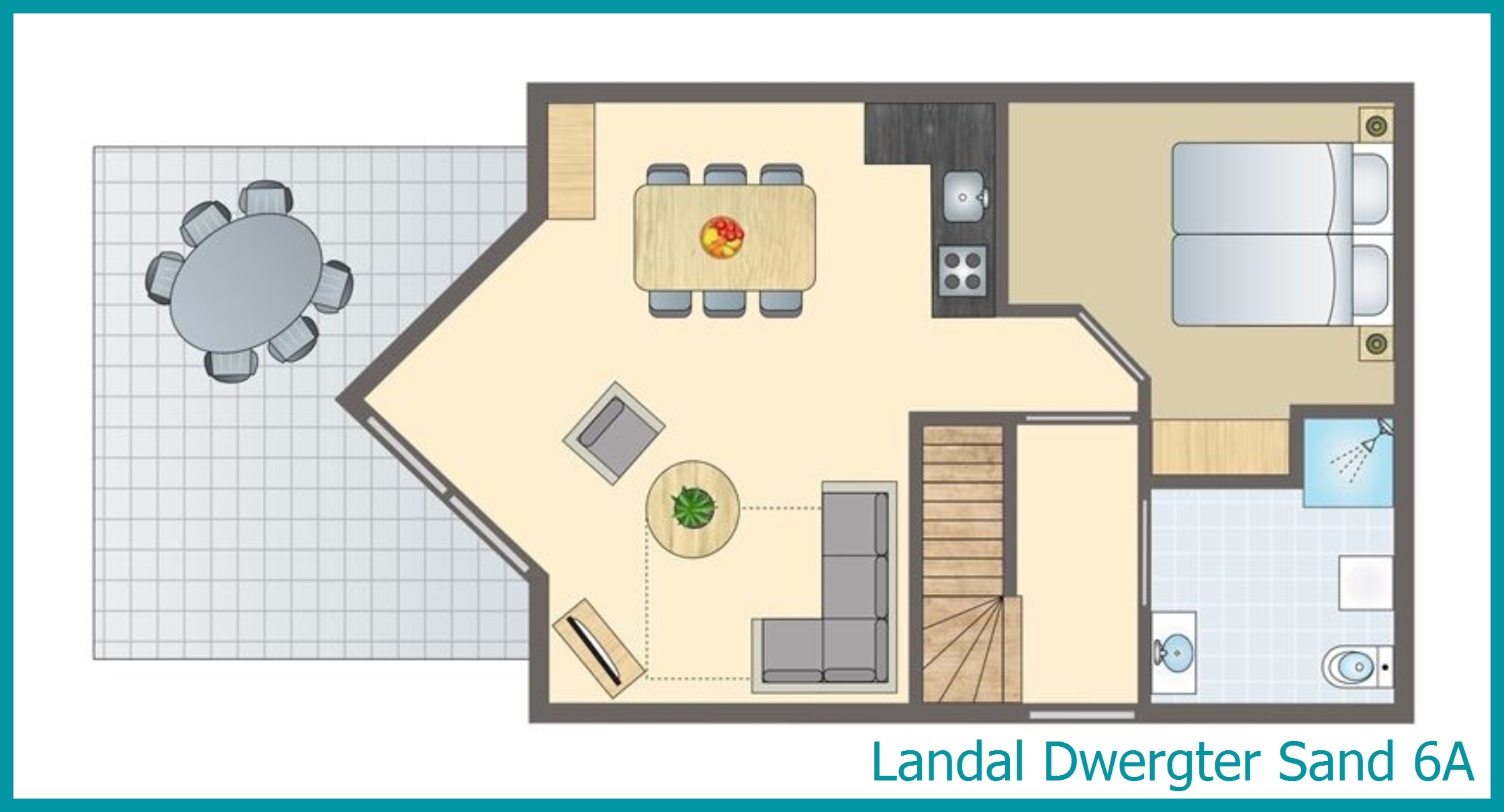 6-Personen-Ferienhaus 6A in Dwergter Sand