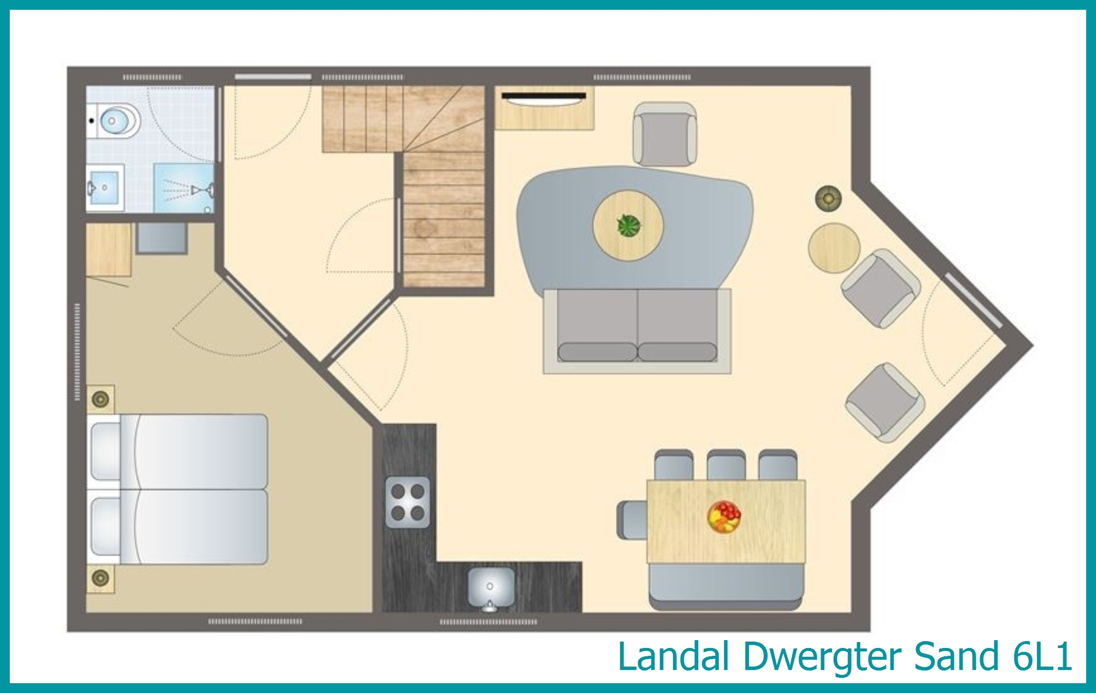 6-Personen-Ferienhaus 6L1 in Dwergter Sand