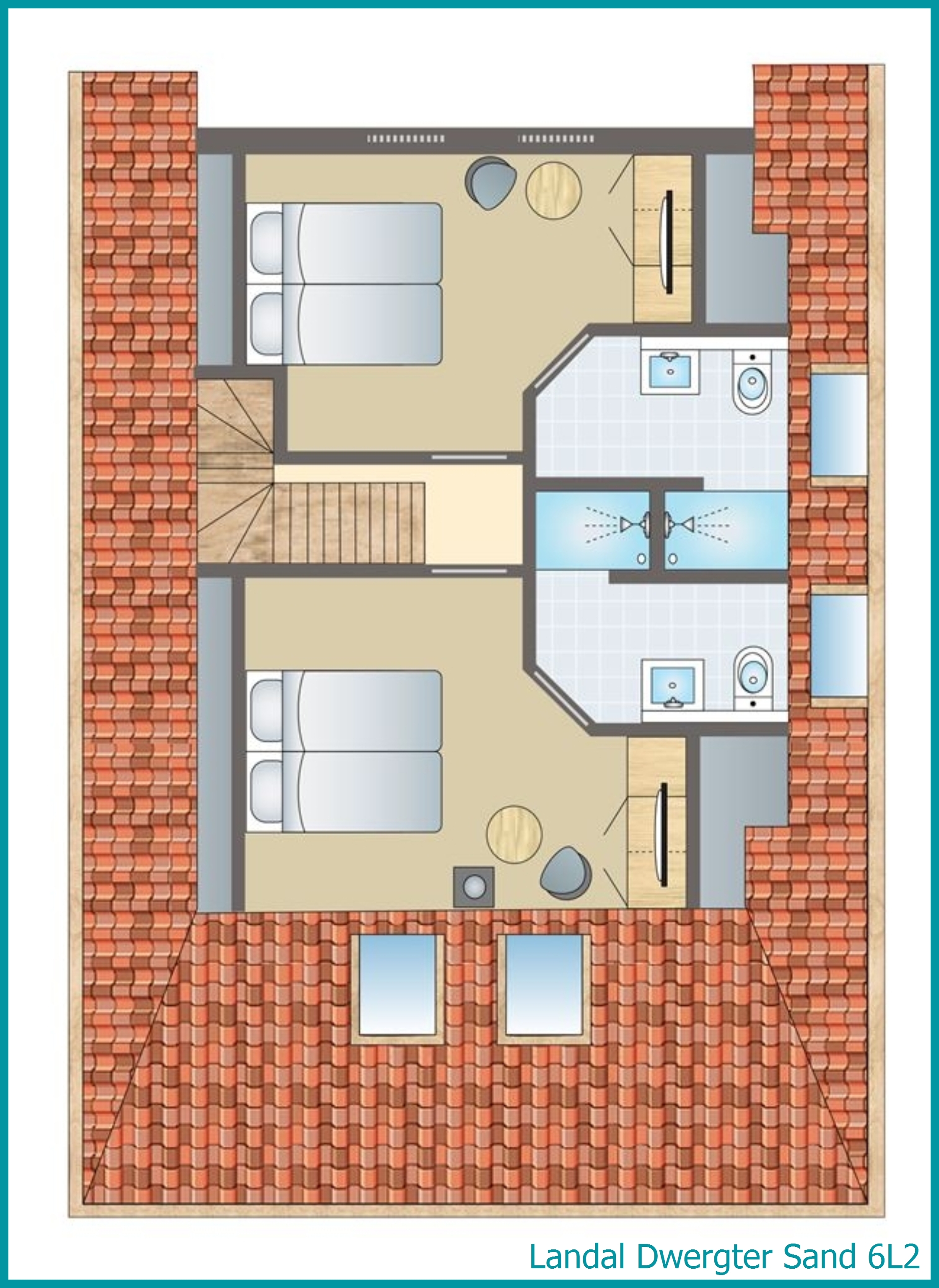 6-Personen-Ferienhaus 6L2 in Dwergter Sand