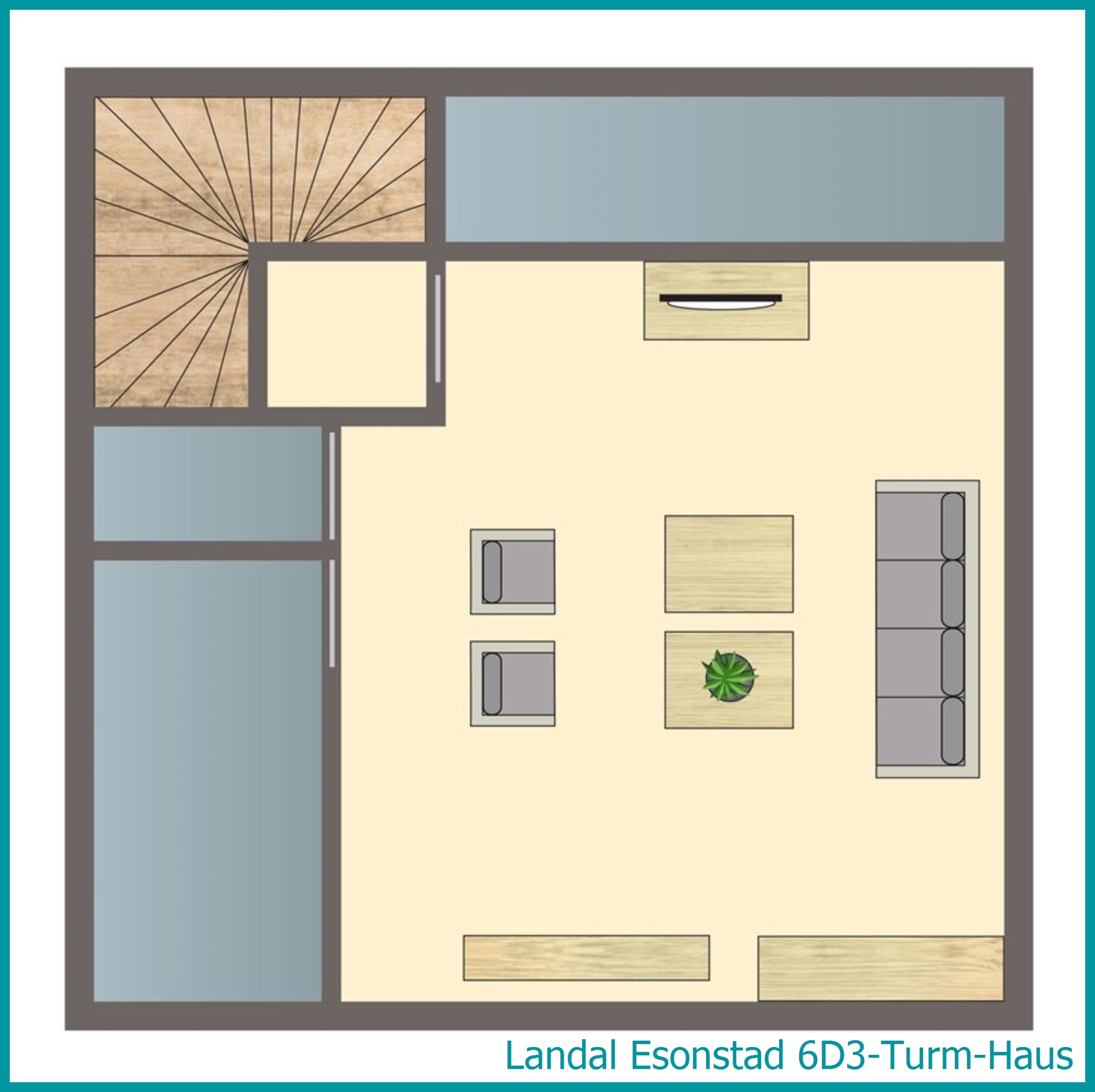6-Personen-Unterkunft 6D3-Turm-Haus in Esonstad