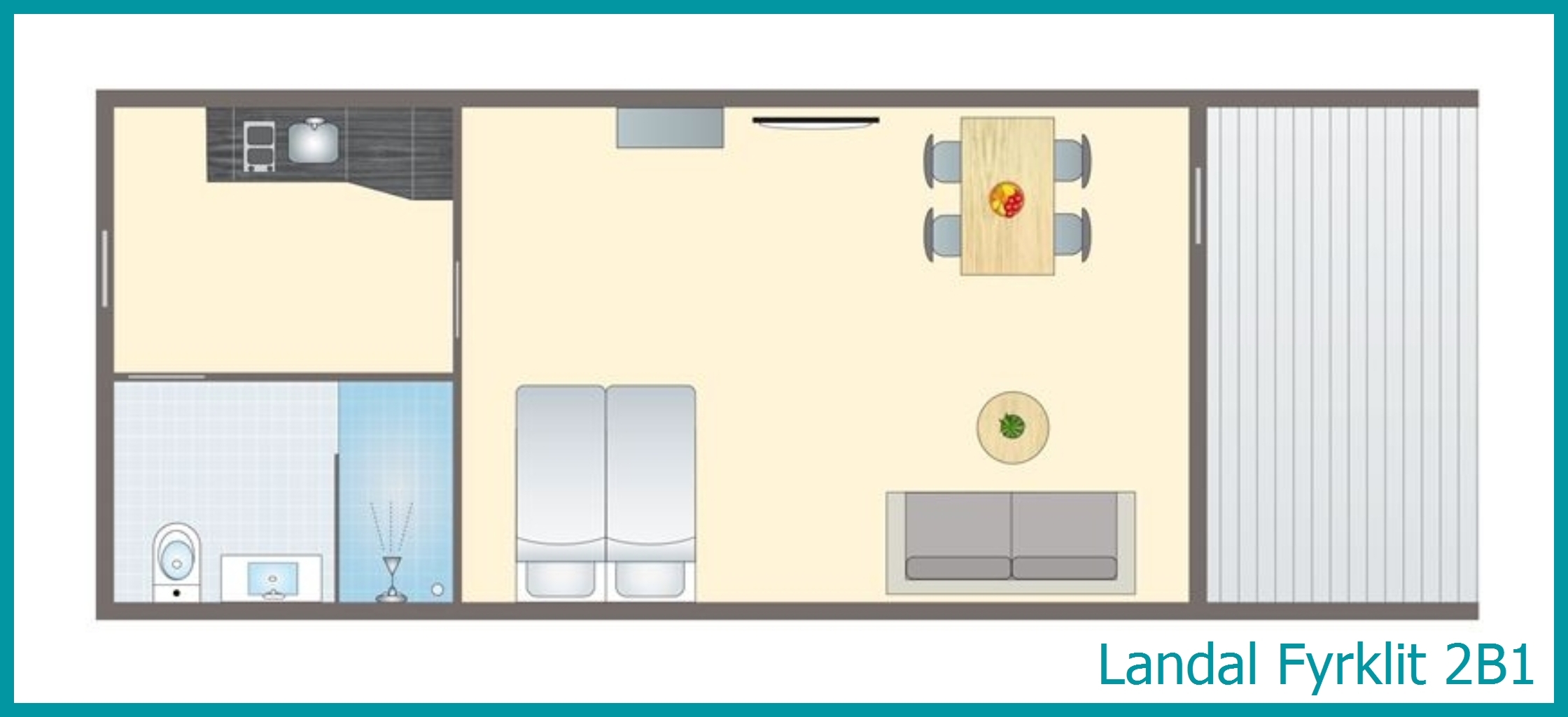 2-Personen-Ferienwohnung 2B1 in Fyrklit