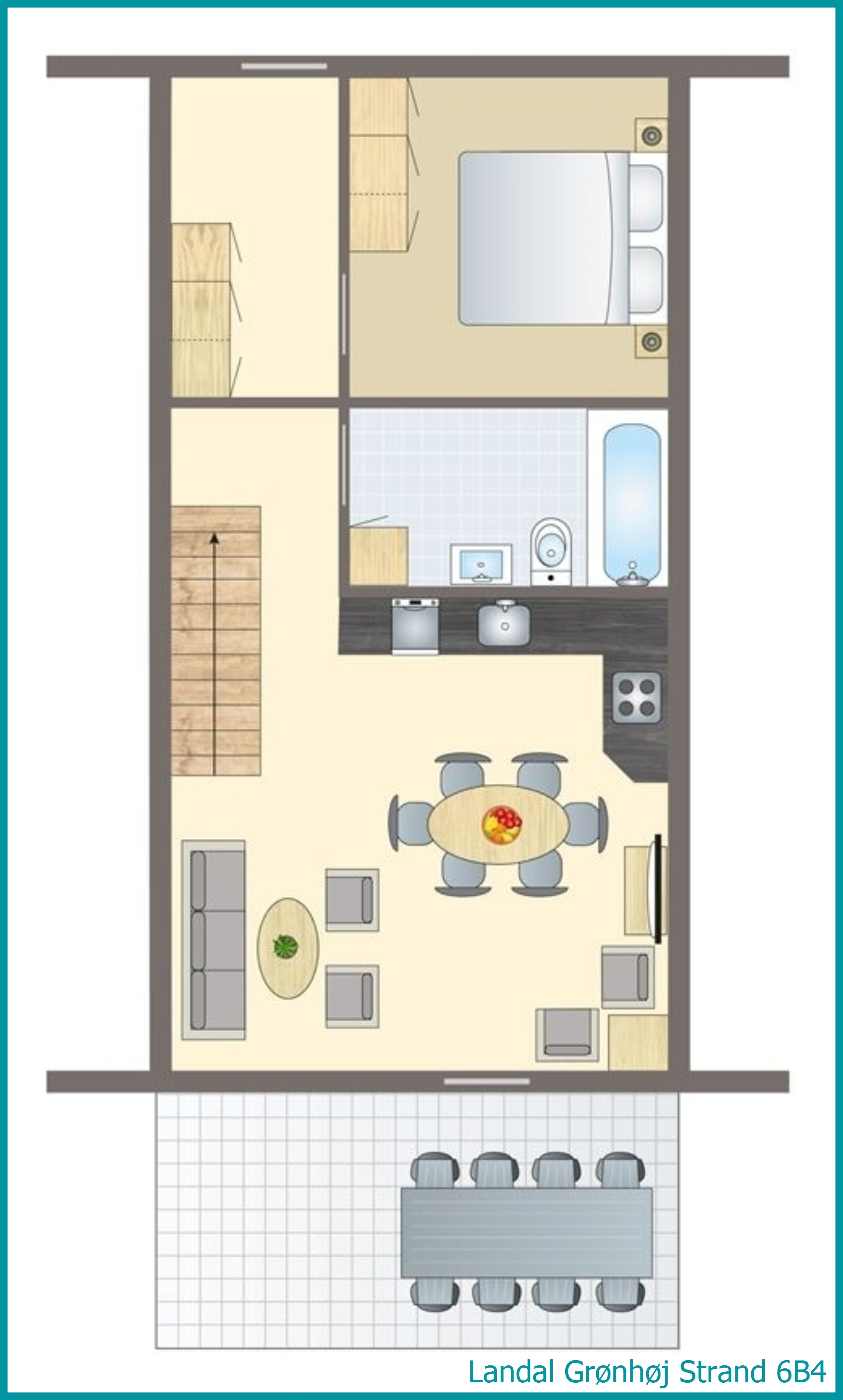 6-Personen-Ferienhaus 6B4 in Grønhøj Strand