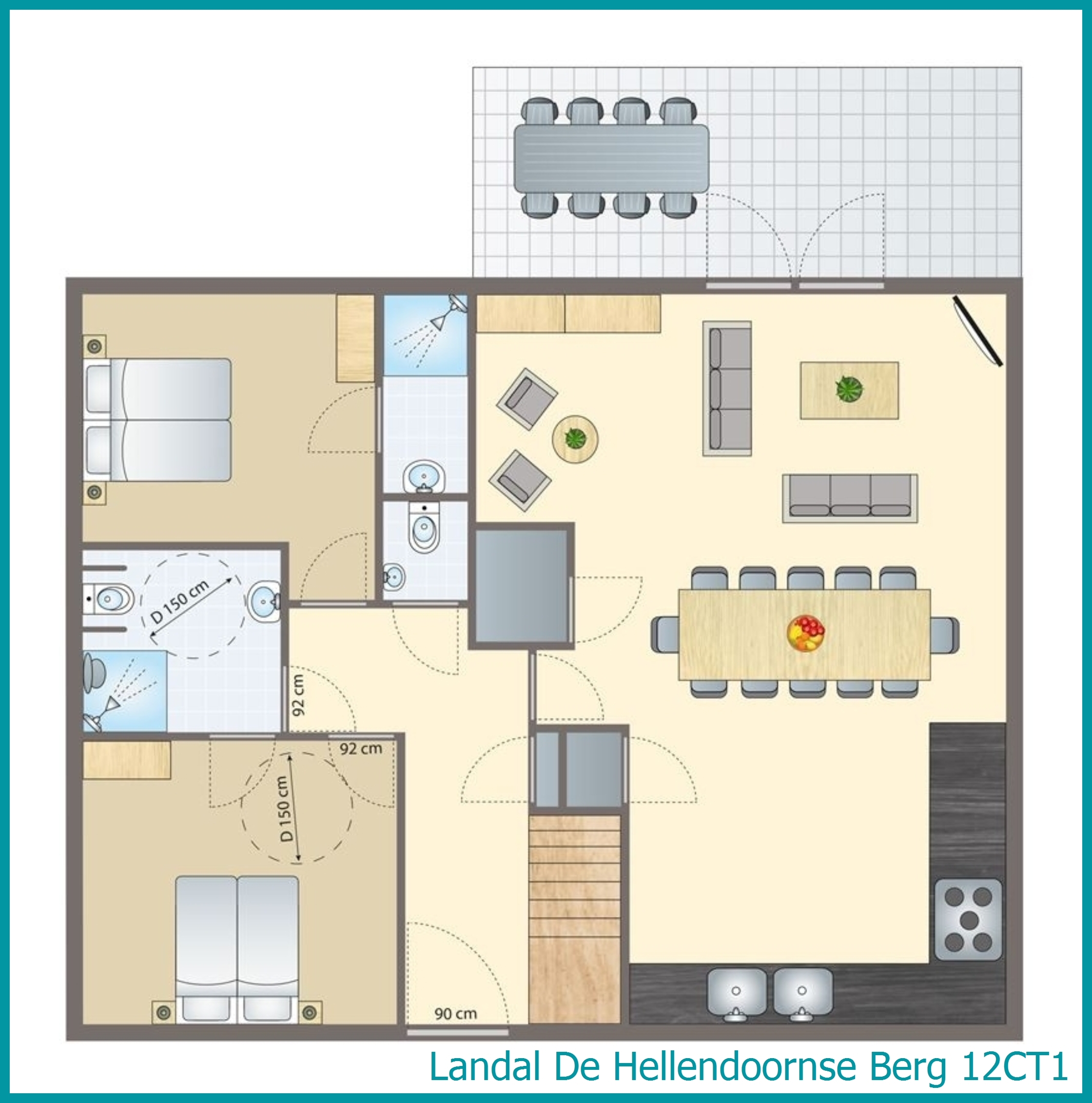 12-Personen-Ferienhaus 12CT1 in De Hellendoornse Berg