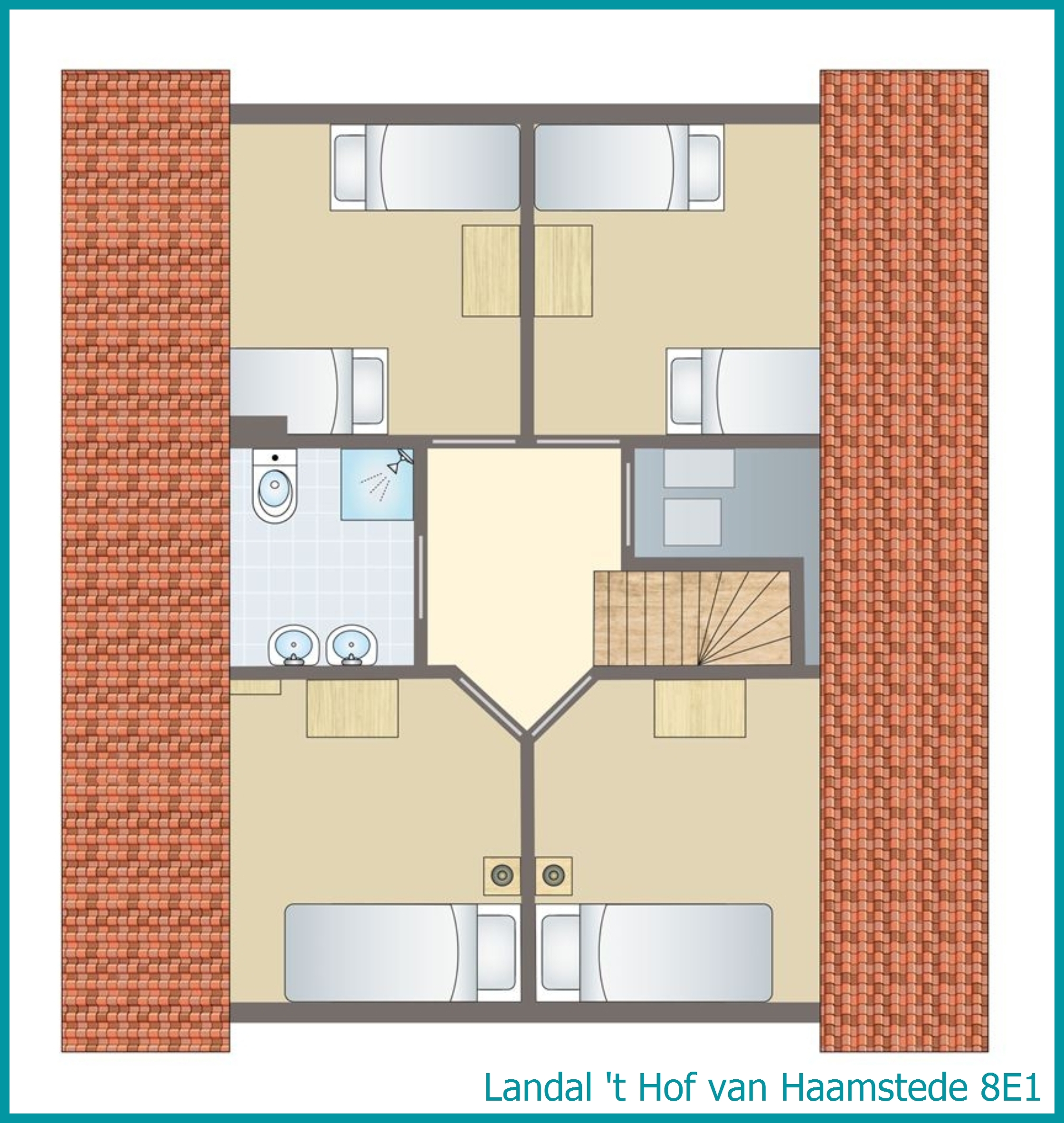 8-Personen-Ferienhaus 8E1 in 't Hof van Haamstede