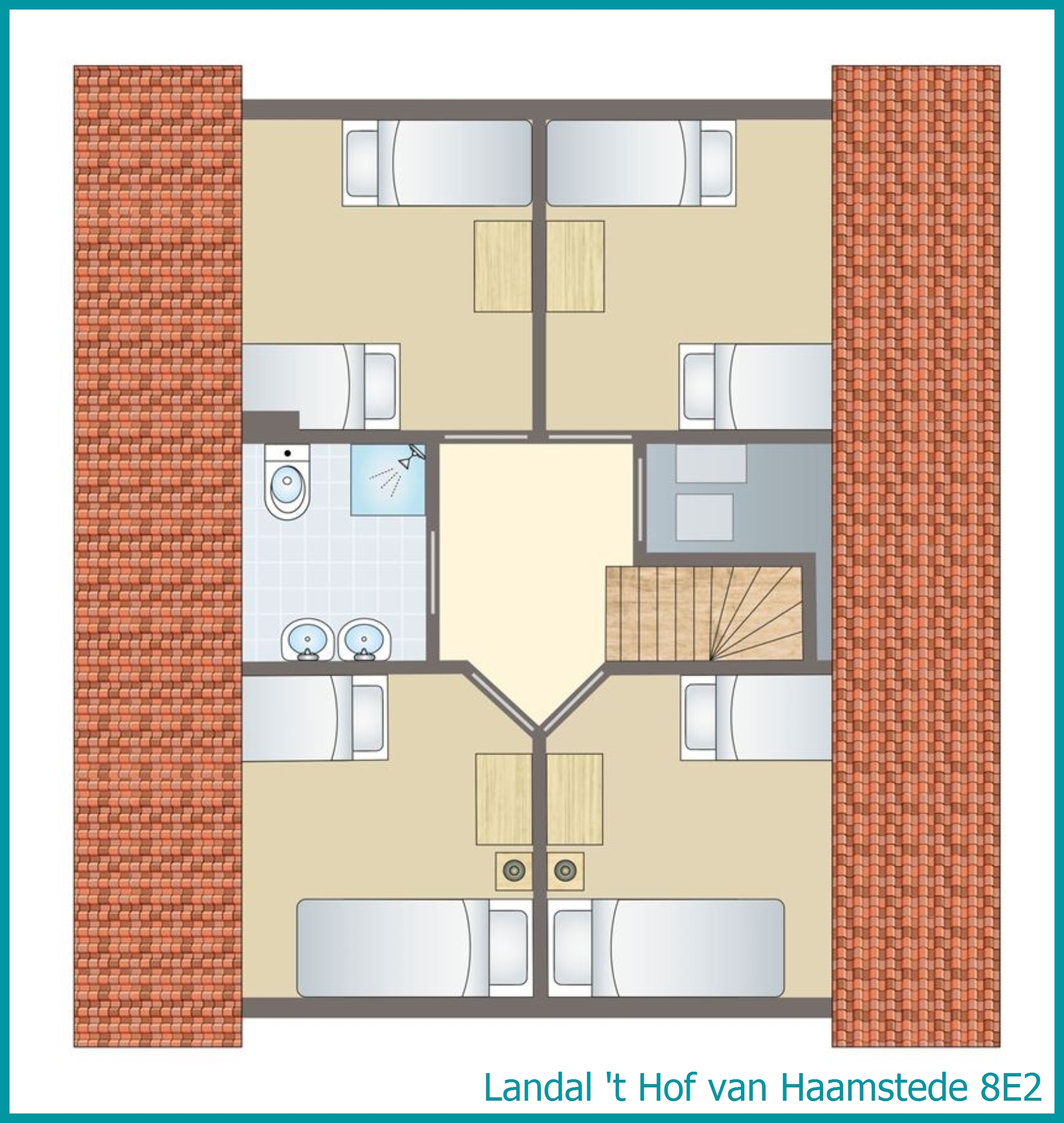 8-Personen-Ferienhaus 8E2 in 't Hof van Haamstede