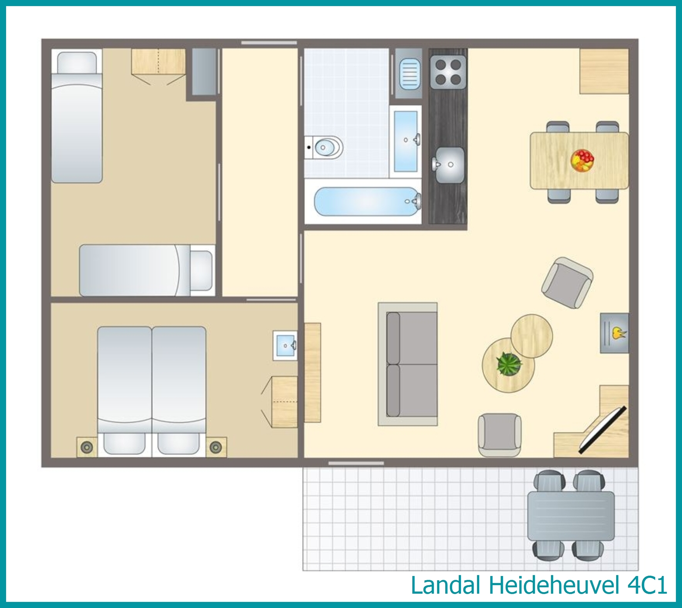 4-Personen-Ferienhaus 4C1 in Heideheuvel