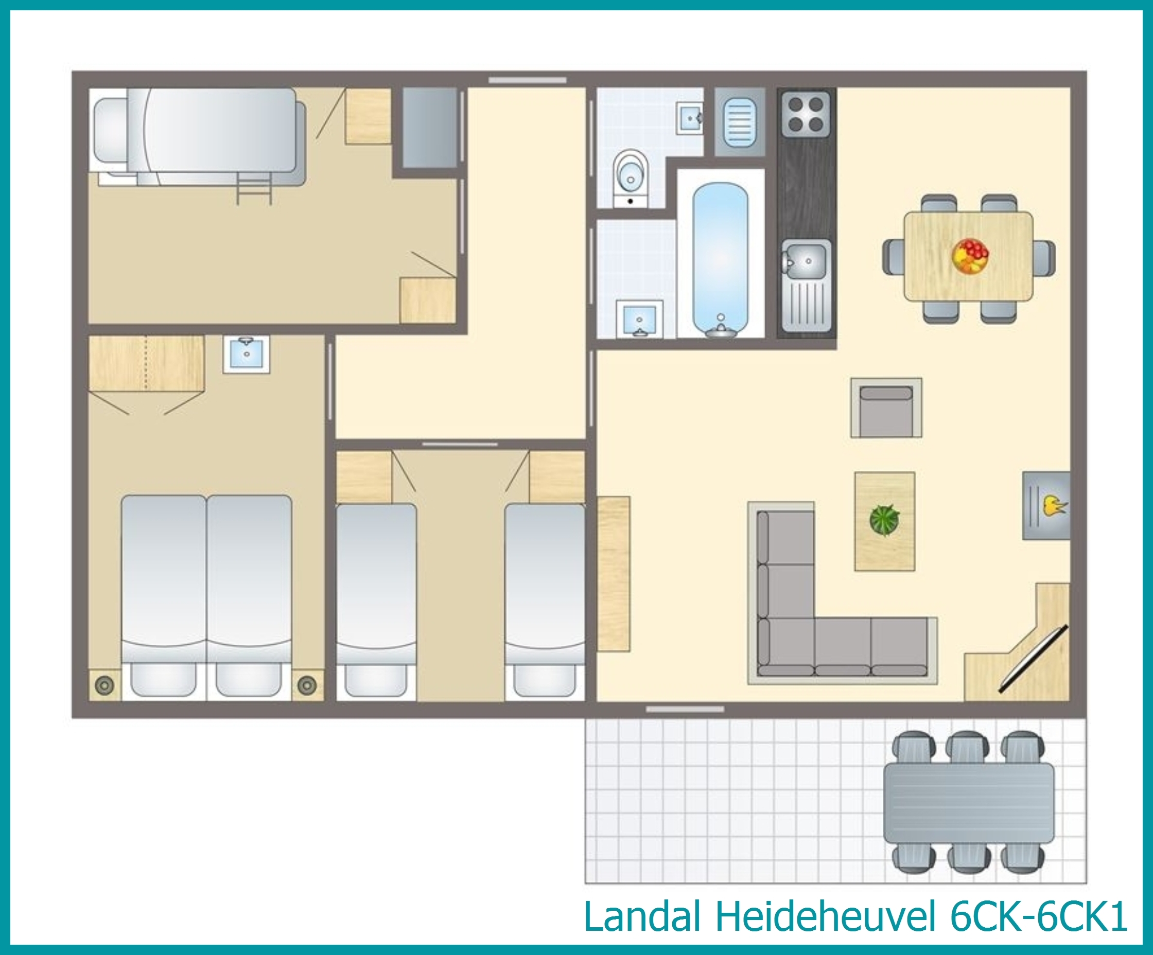 6-Personen-Kinderferienhaus 6CK-6CK1 in Heideheuvel