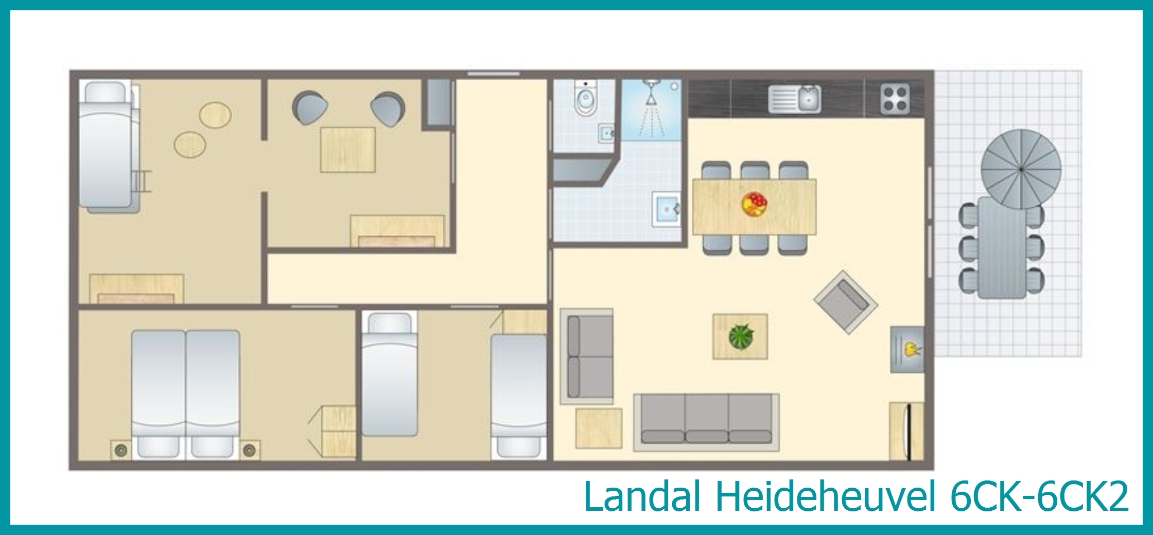 6-Personen-Kinderferienhaus 6CK-6CK2 in Heideheuvel