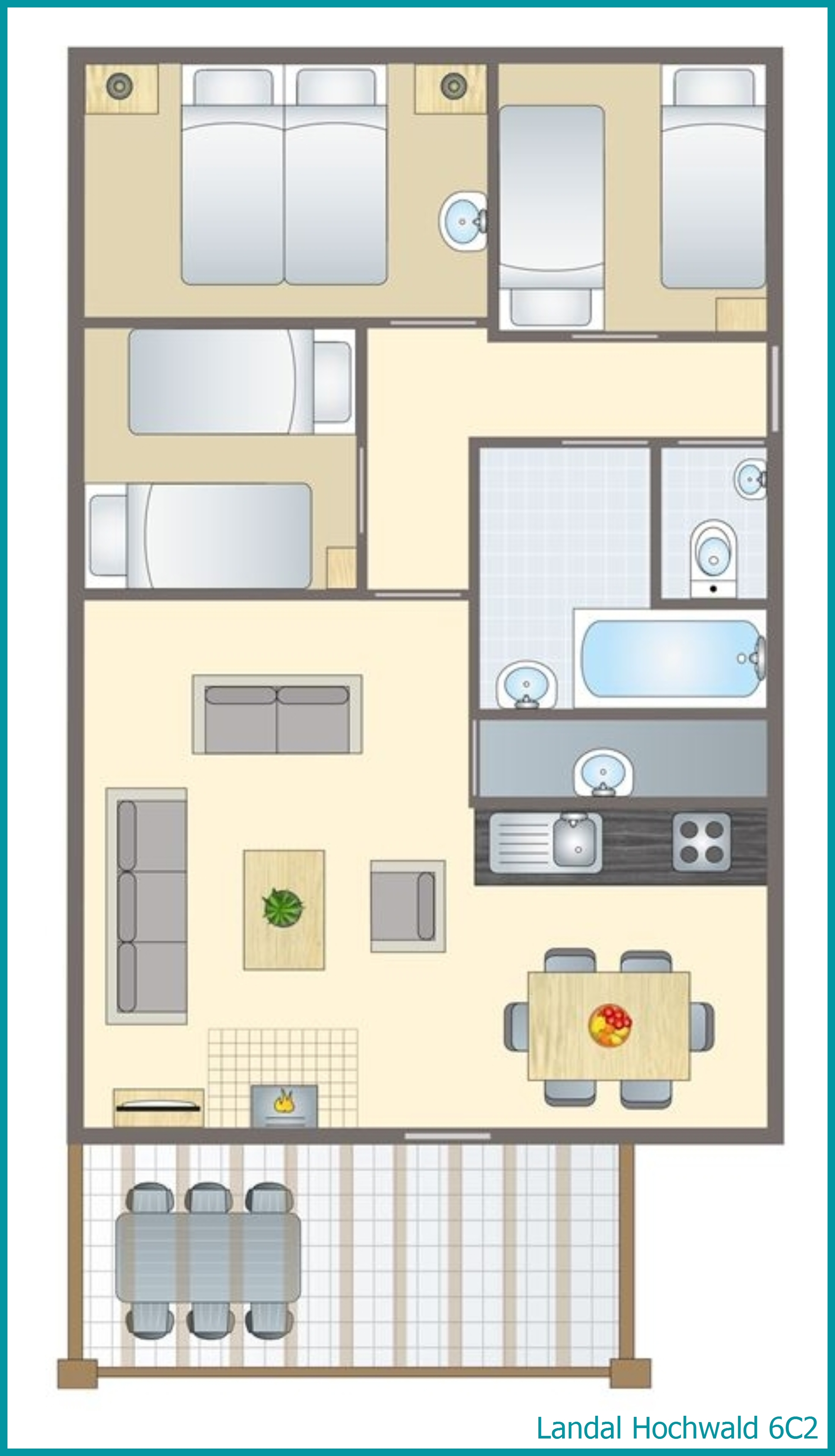 6-Personen-Ferienhaus 6C2 in Hochwald