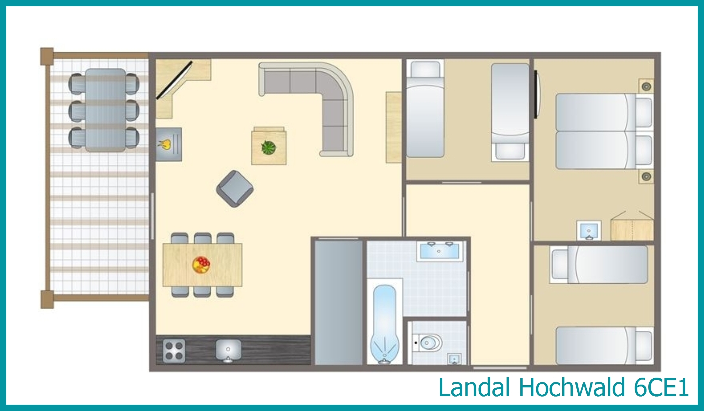 6-Personen-Ferienhaus 6CE1 in Hochwald