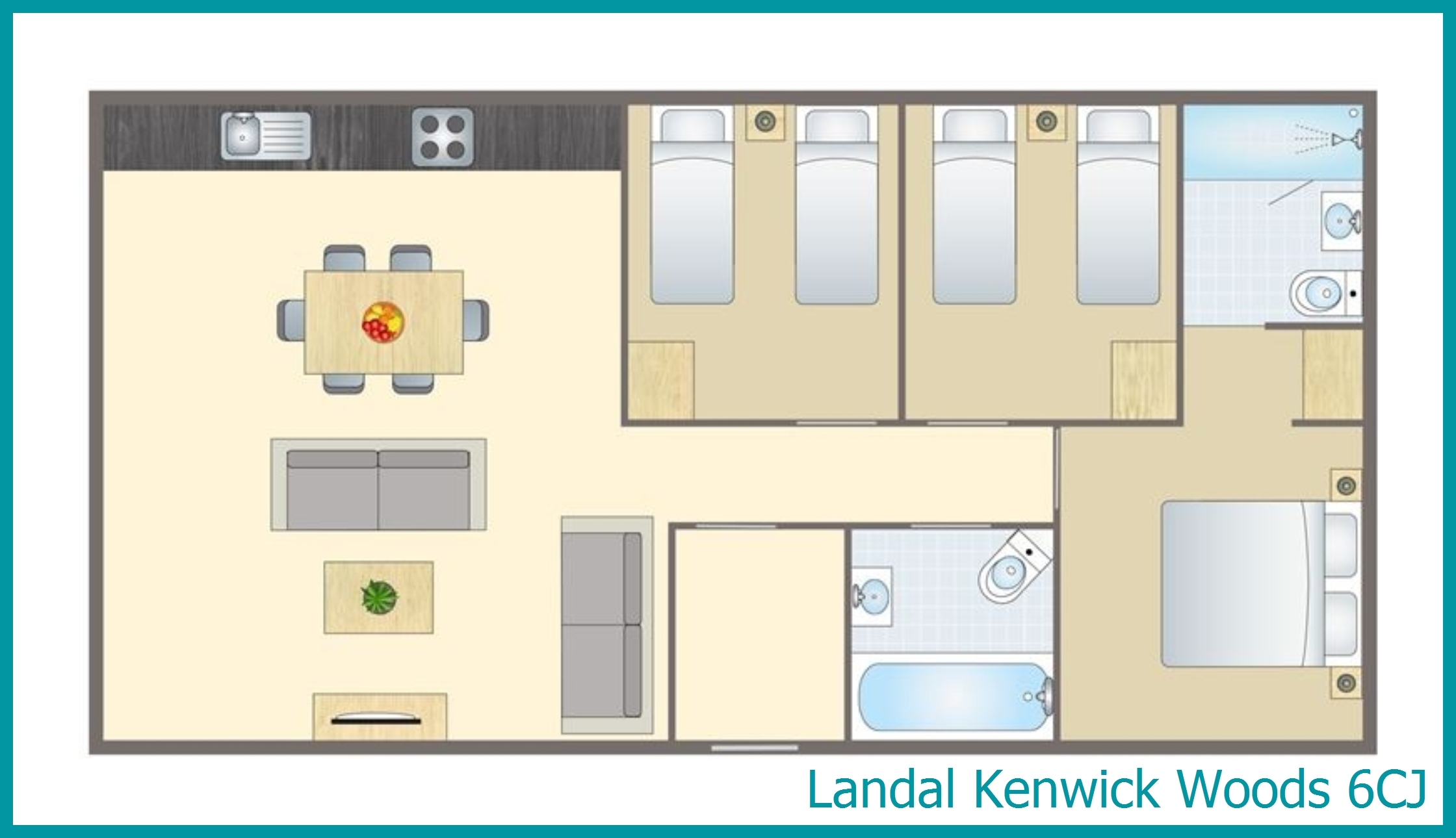 6-Personen-Chalet 6CJ in Kenwick Woods