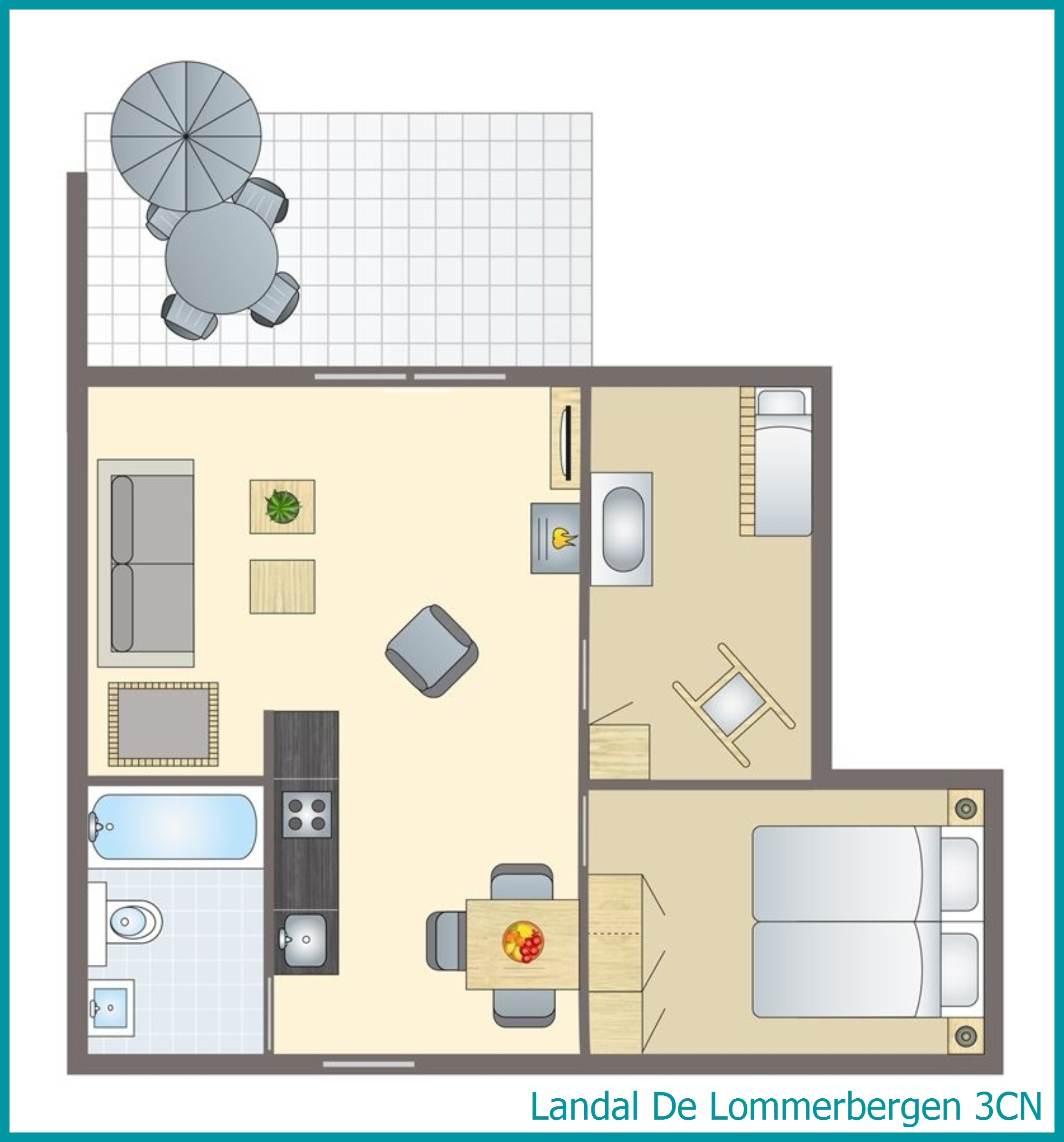 3-Personen-Baby-Ferienhaus 3CN in De Lommerbergen