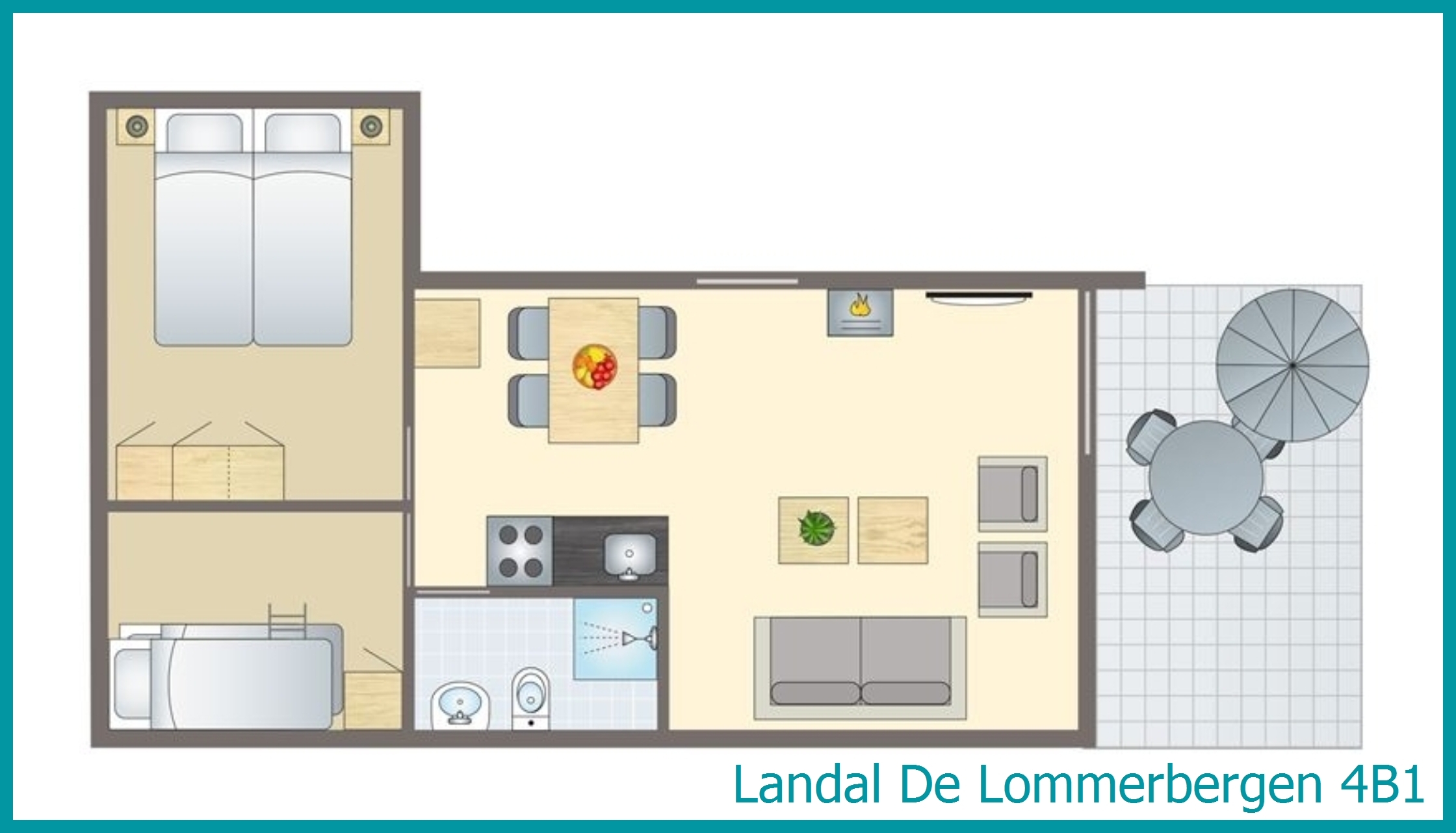4-Personen-Ferienhaus 4B1 in De Lommerbergen