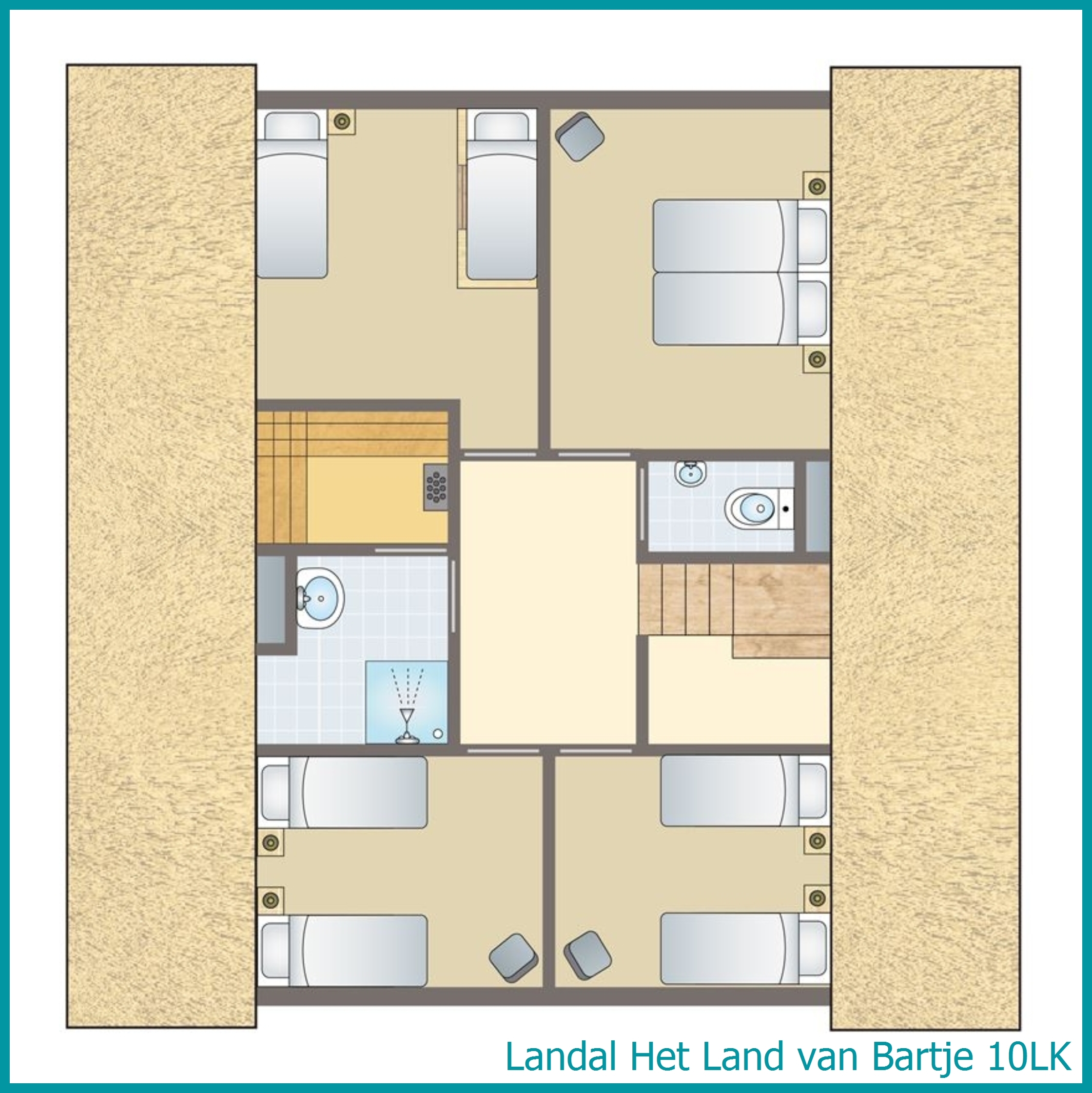 10-Personen-Kinder-Bauernhaus 10LK in Het Land van Bartje