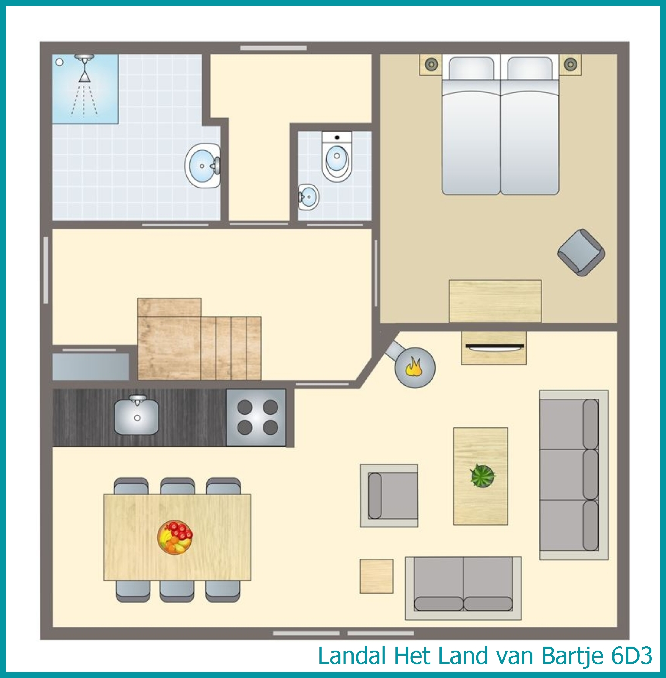 6-Personen-Bauernhaus 6D3 in Het Land van Bartje