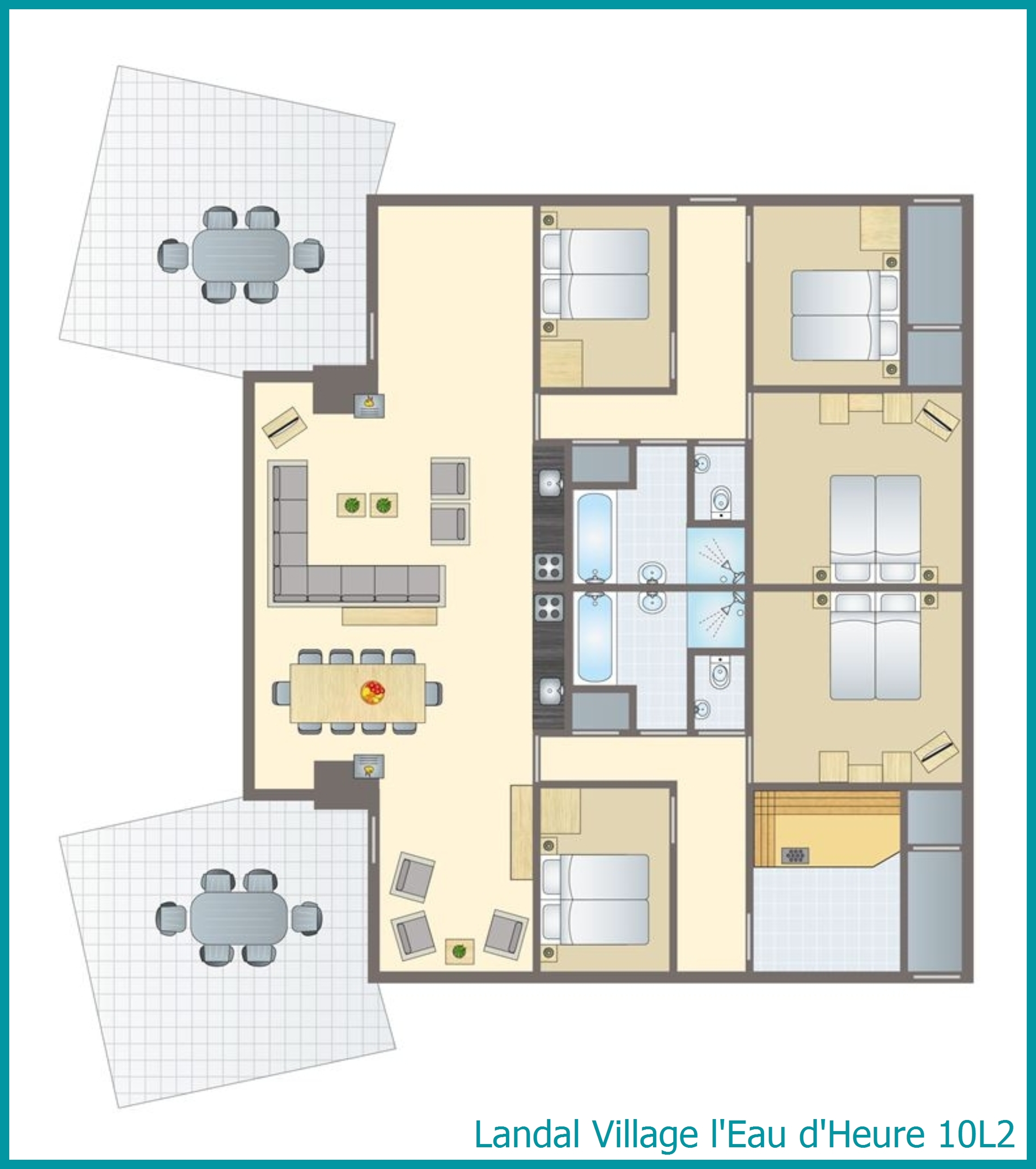 10-Personen-Ferienhaus 10L2 in Village l'Eau d'Heure