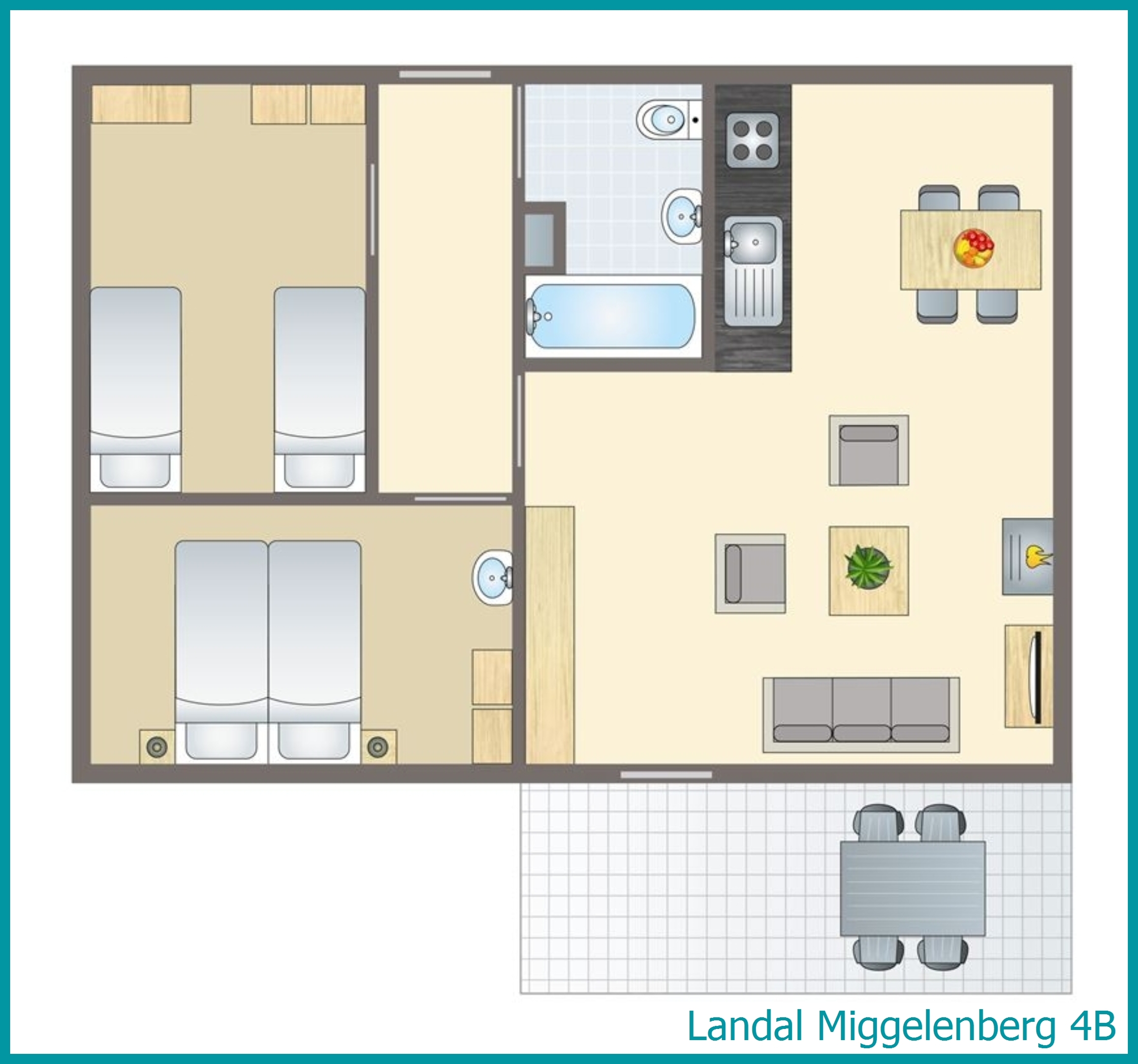 4-Personen-Ferienhaus 4B in Miggelenberg