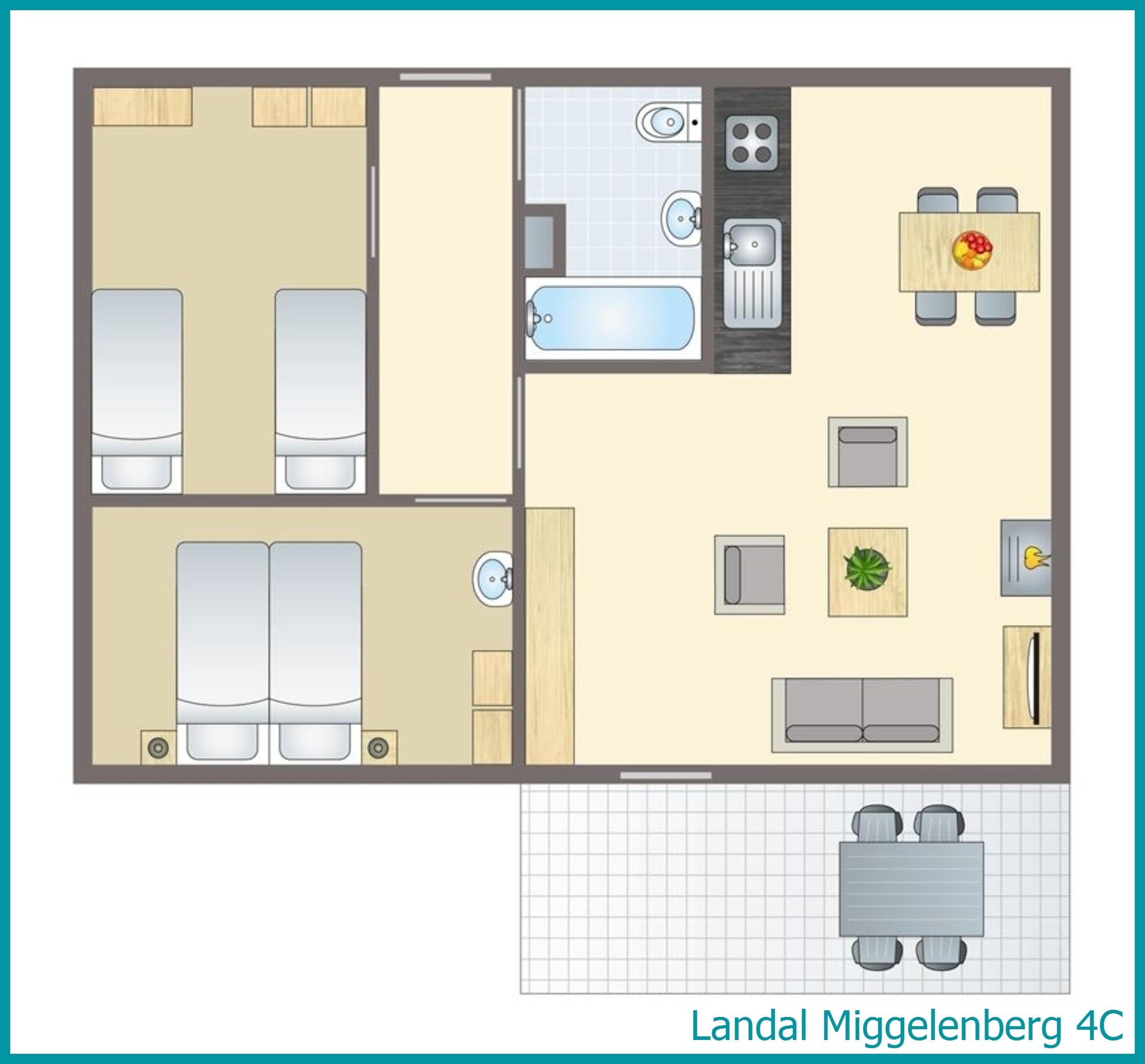 4-Personen-Ferienhaus 4C in Miggelenberg
