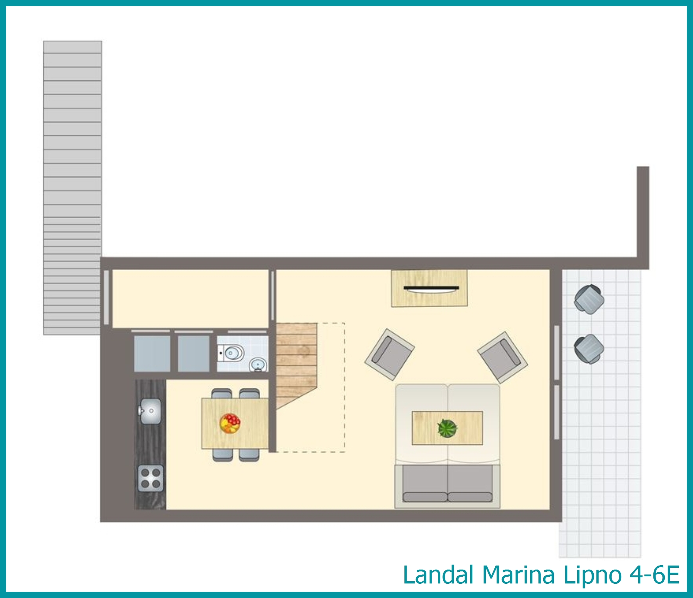 4-6-Personen-Ferienwohnung 4-6E in Marina Lipno