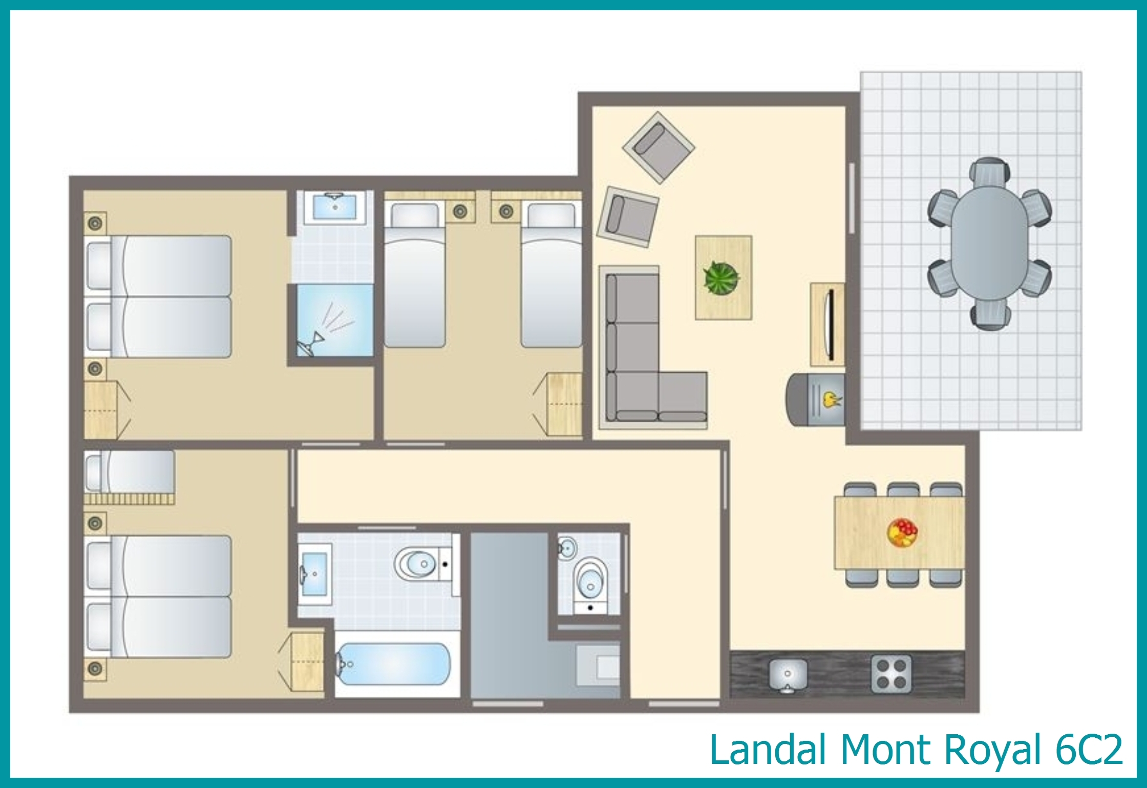 6-Personen-Ferienhaus 6C2 in Mont Royal