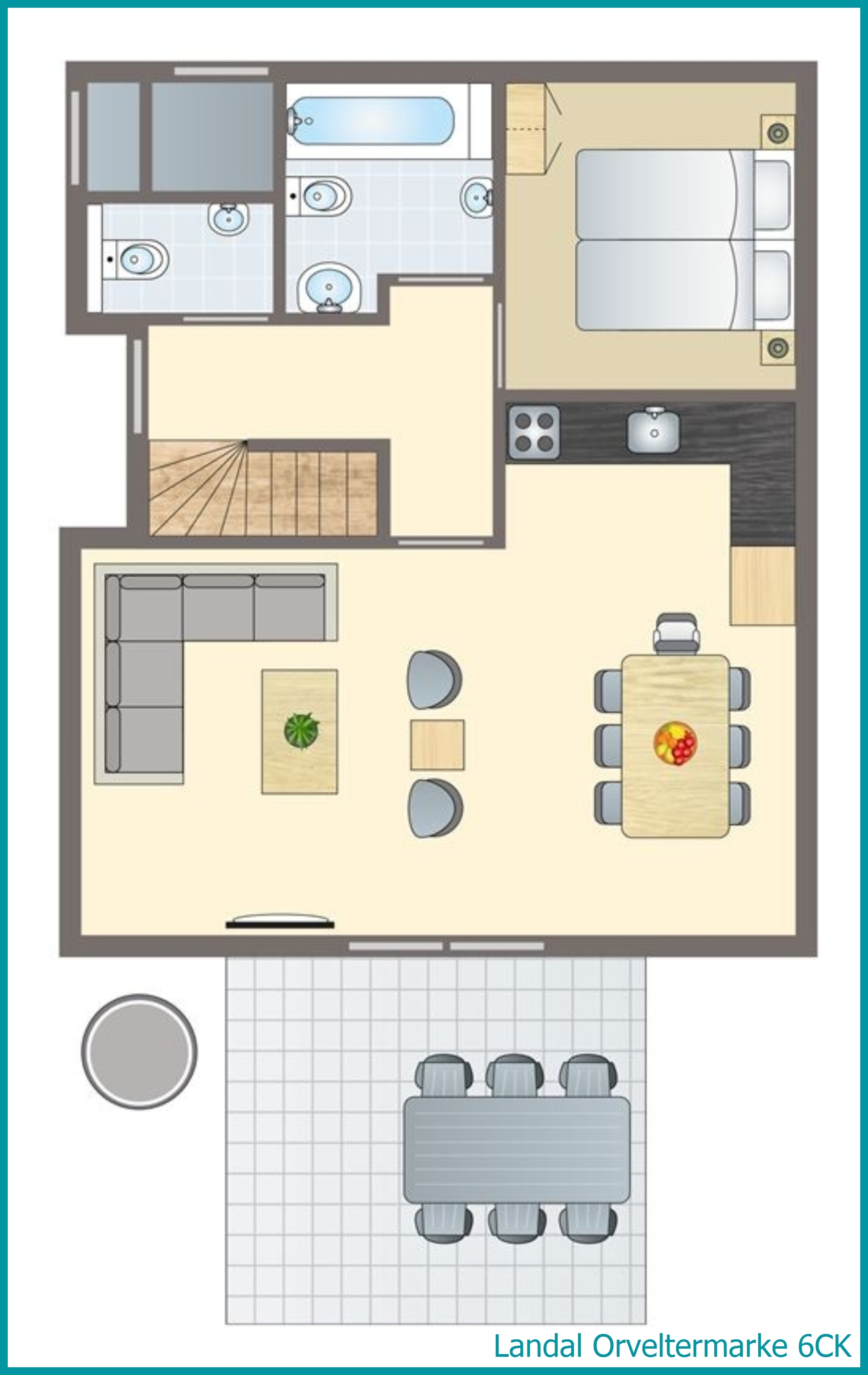 6-Personen-Kinder-Ferienhaus 6CK in Orveltermarke