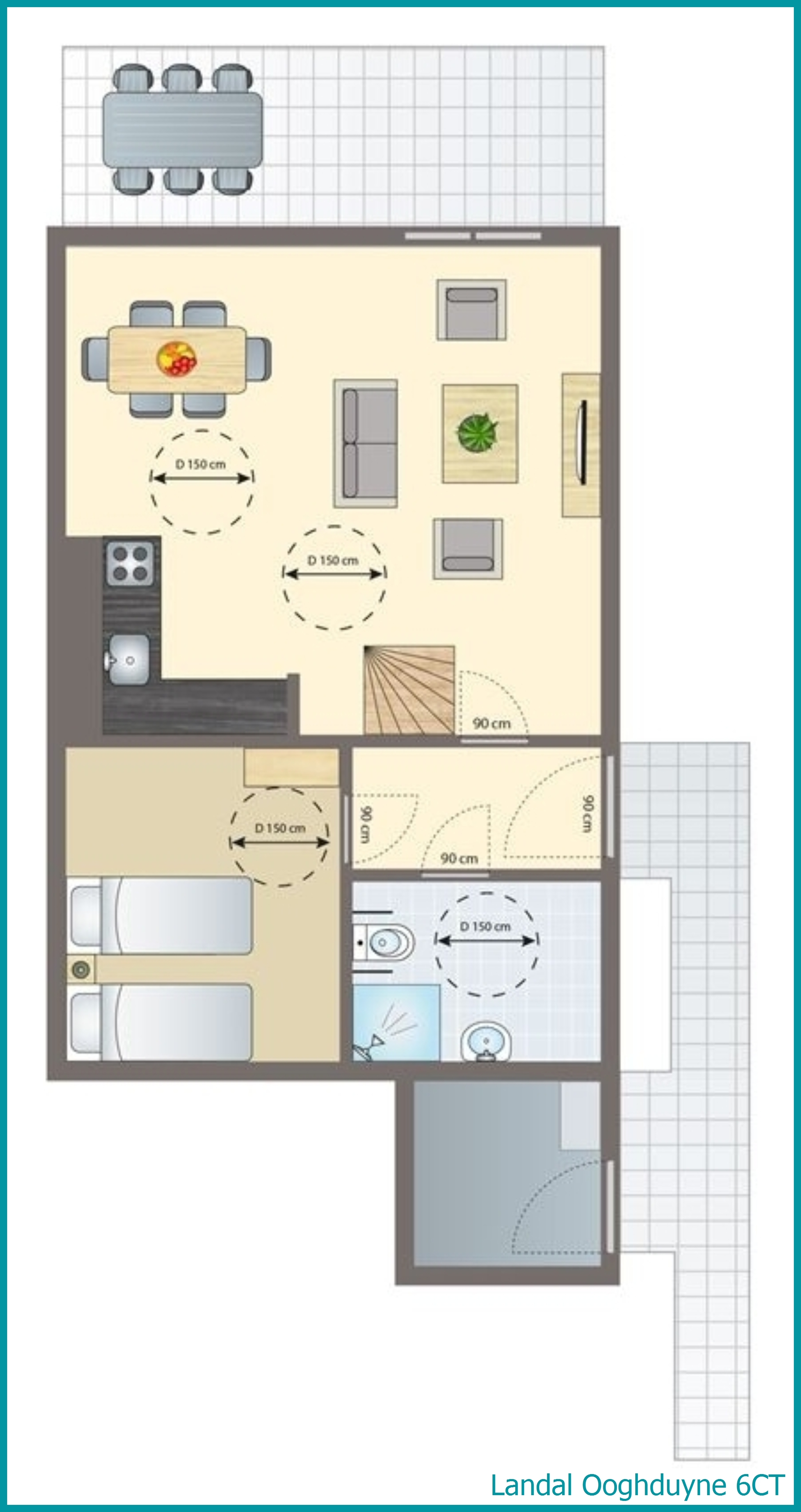 6-Personen-Villa, Barrierefrei+ 6CT in Ooghduyne