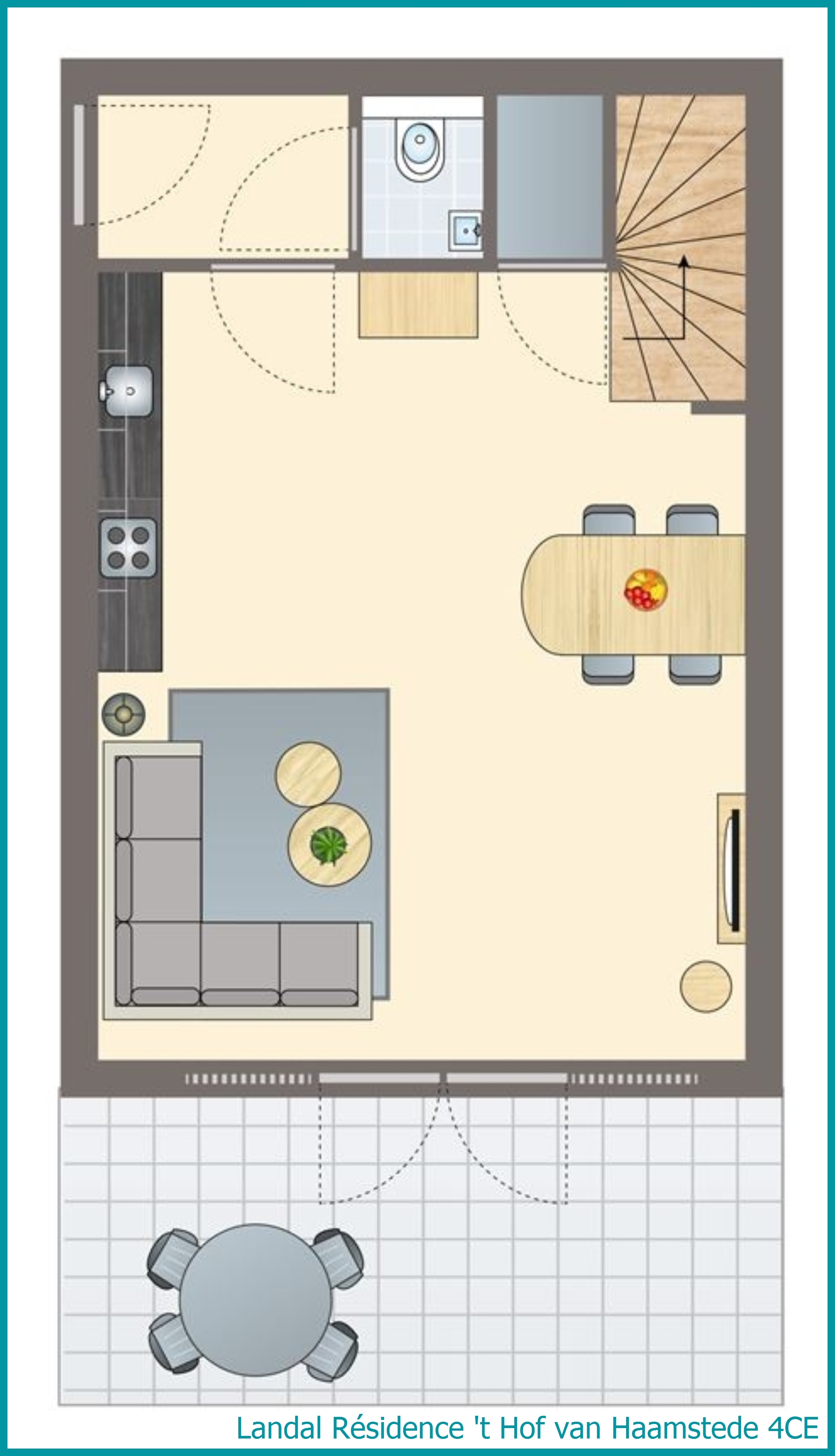 4-Personen-Landhaus-Wohnung 4CE in Résidence 't Hof van Haamstede