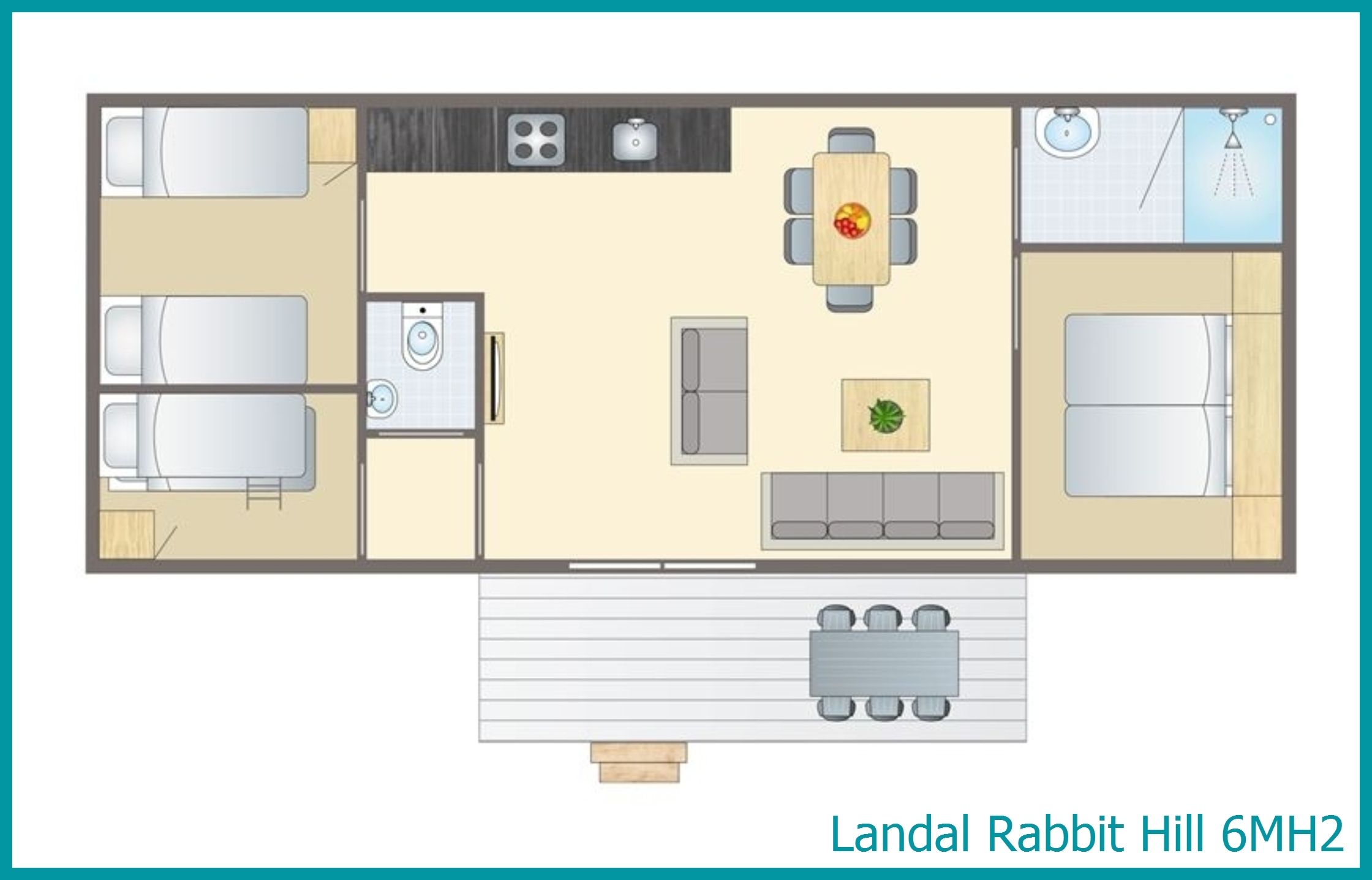 6-Personen-Mobilheim 6MH2 in Rabbit Hill