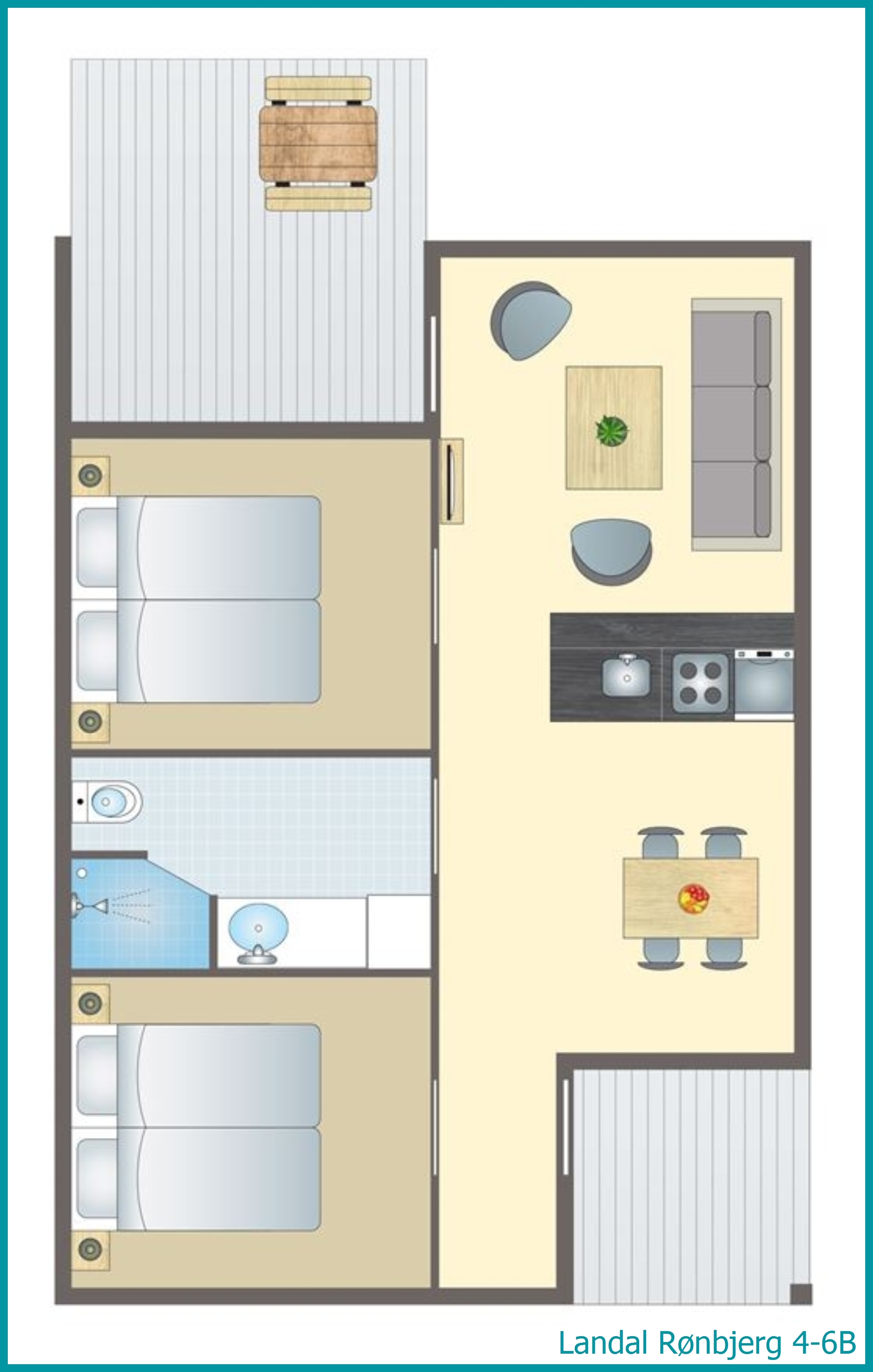 4-6-Personen-Ferienhaus 4-6B in Rønbjerg