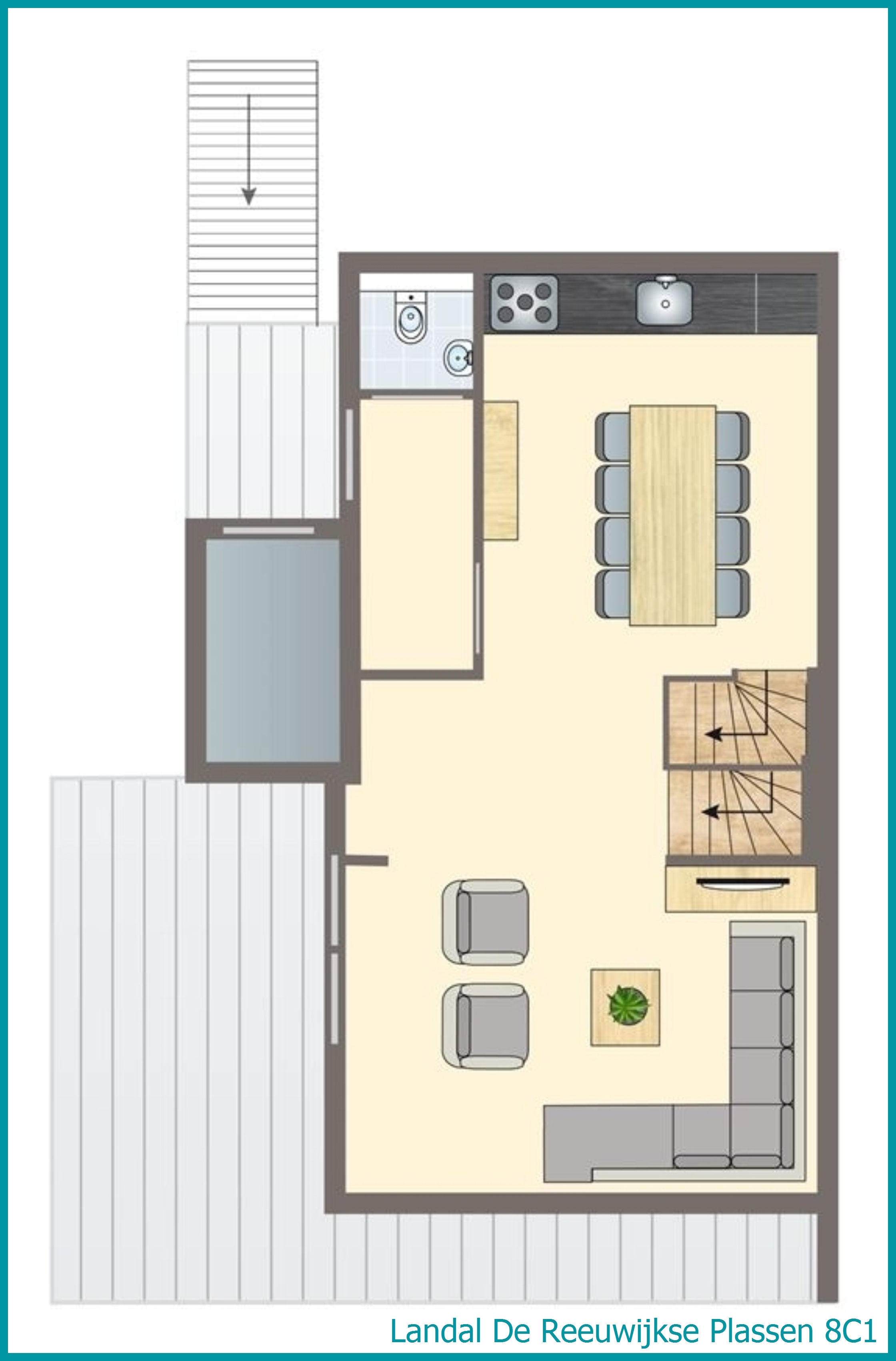 8-Personen-Wasserhaus 8C1 in De Reeuwijkse Plassen