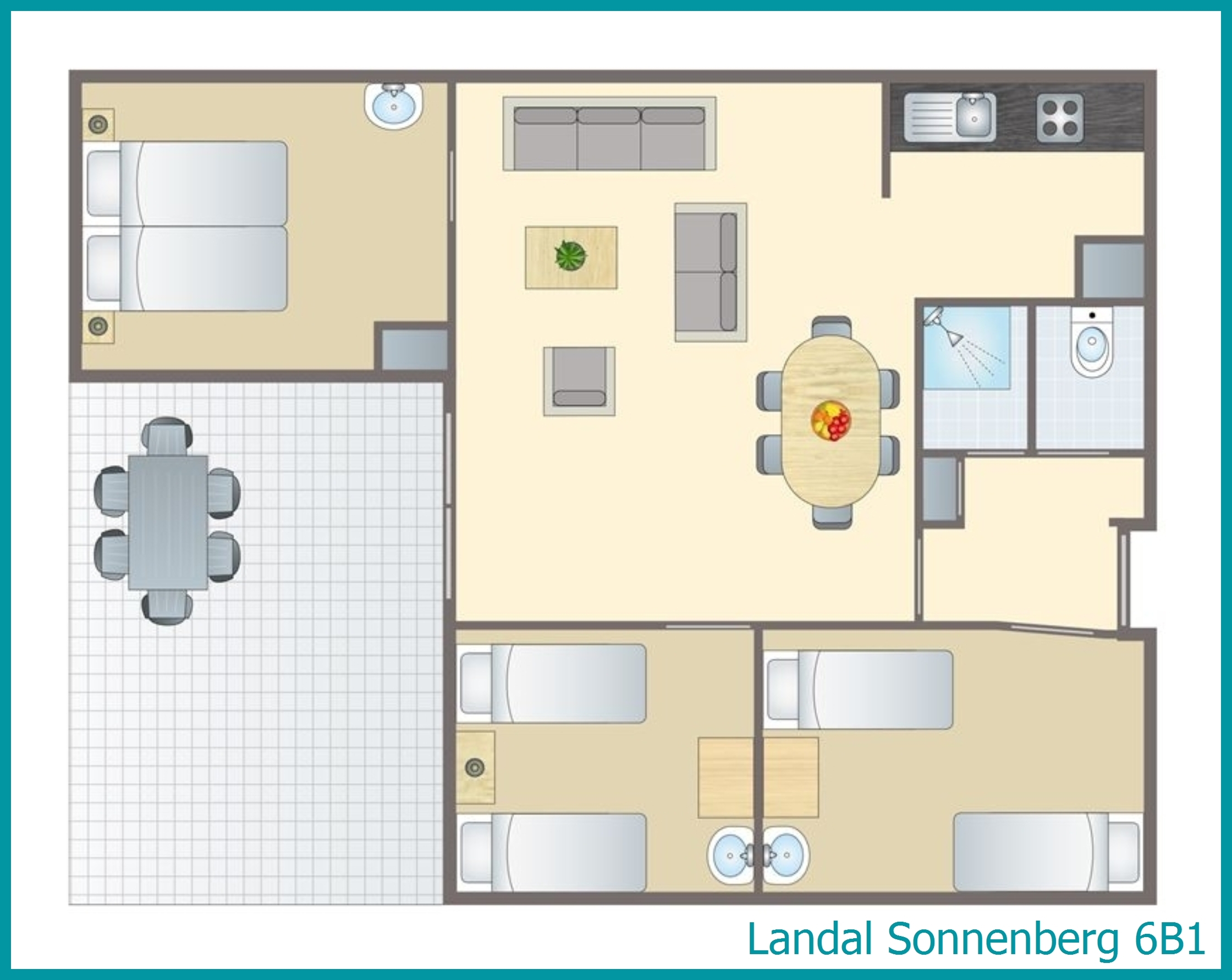 6-Personen-Ferienhaus 6B1 in Sonnenberg