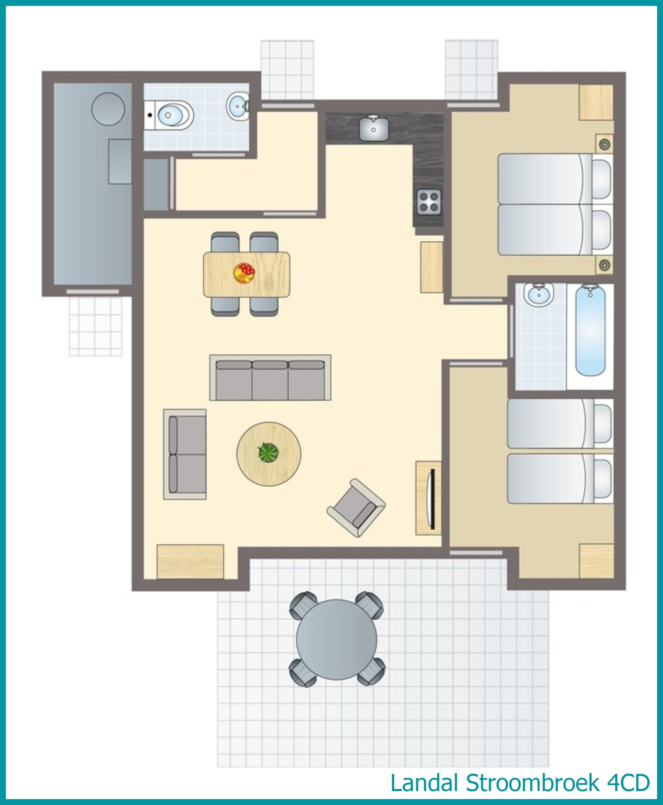 4-Personen-Hunde-Ferienhaus 4CD in Stroombroek