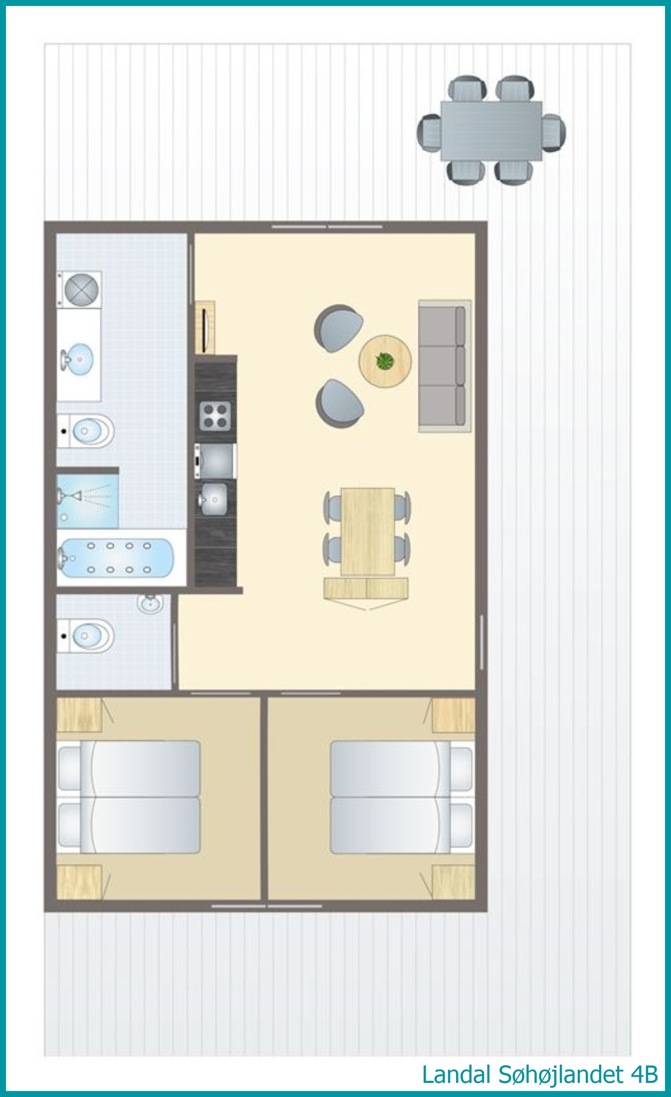 4-Personen-Ferienhaus 4B in Søhøjlandet
