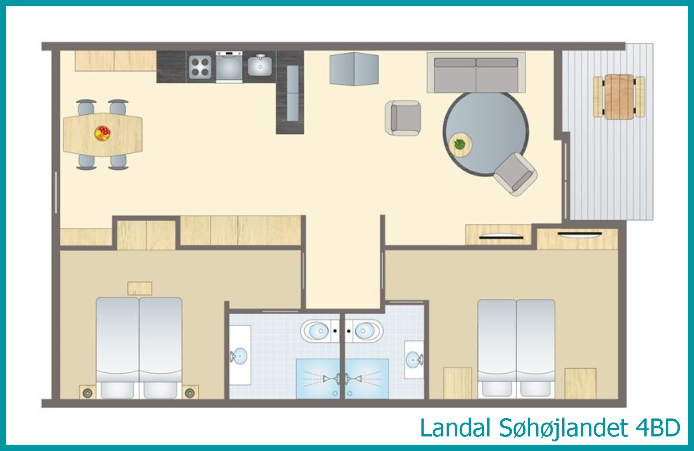4-Personen-Hunde-Ferienhaus 4BD in Søhøjlandet