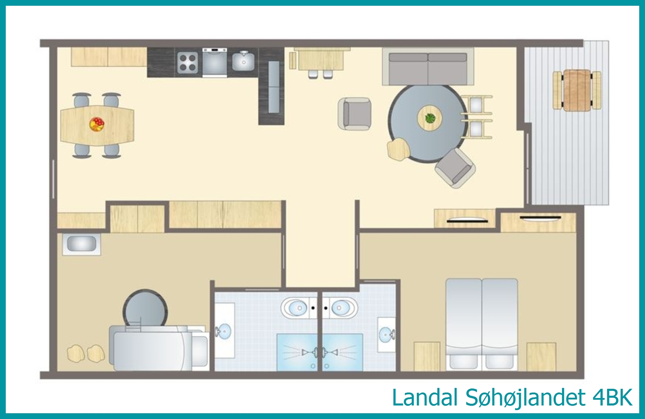 4-Personen-Kinder-Ferienhaus 4BK in Søhøjlandet
