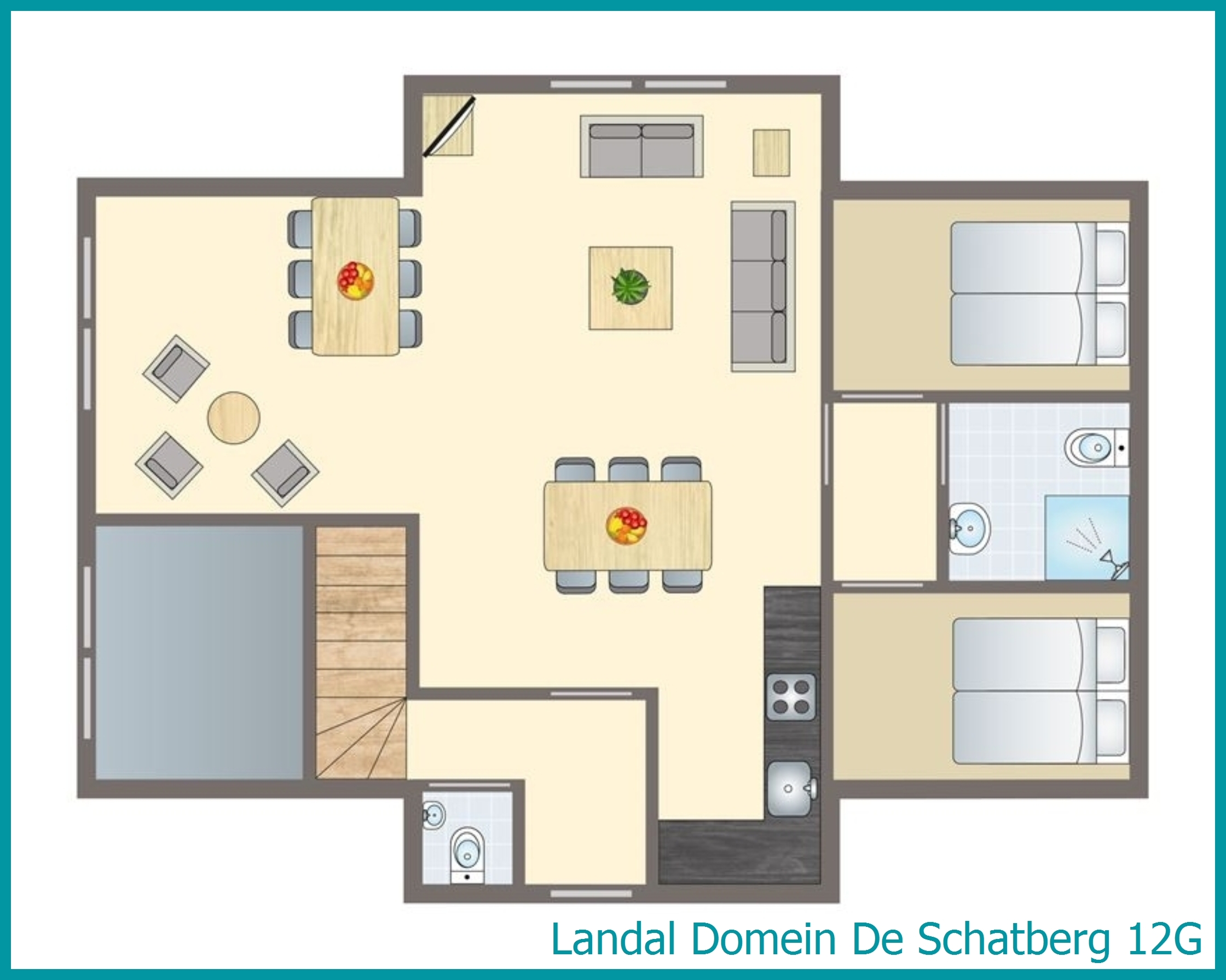 12-Personen-Ferienhaus 12G in Domein De Schatberg