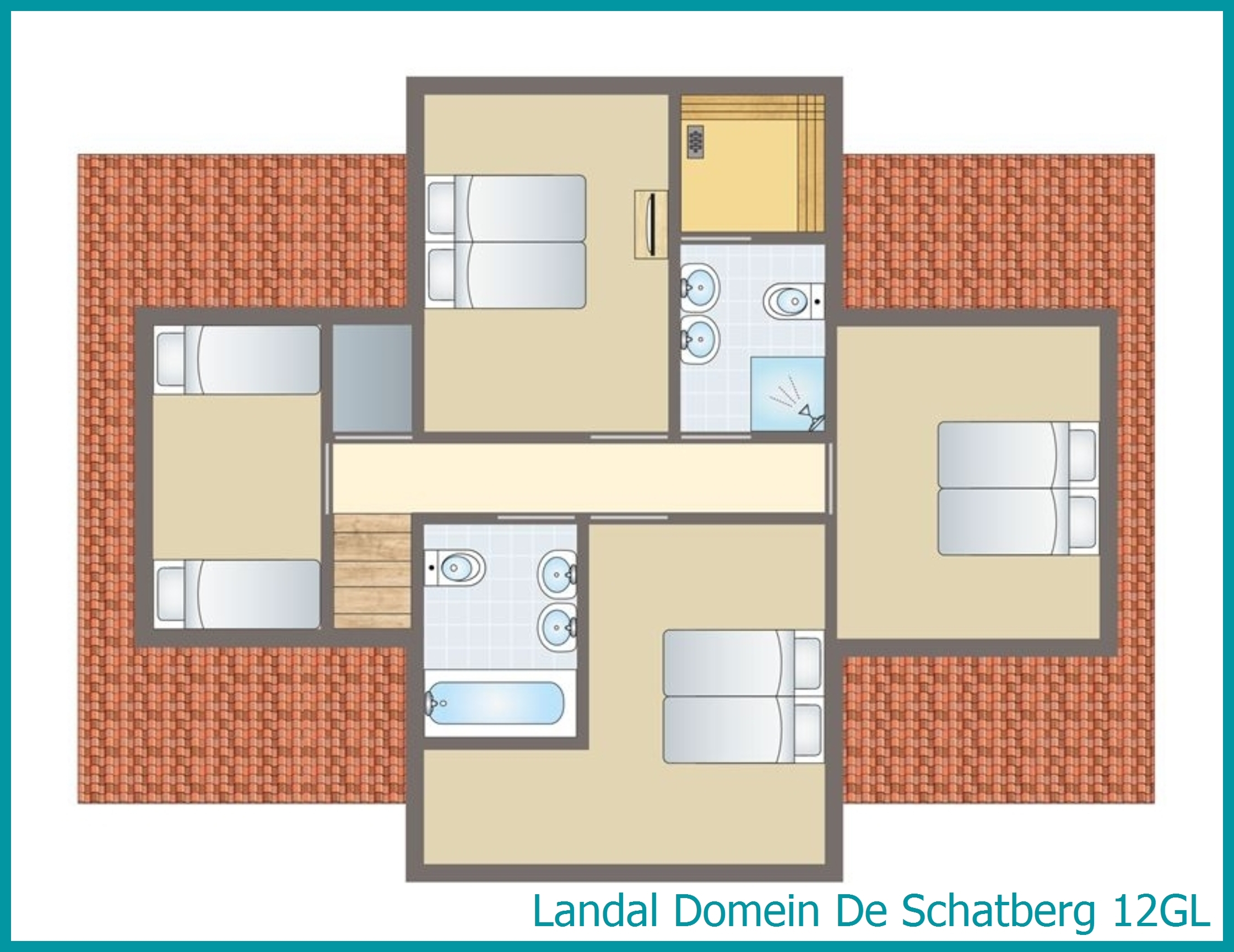 12-Personen-Ferienhaus 12GL in Domein De Schatberg
