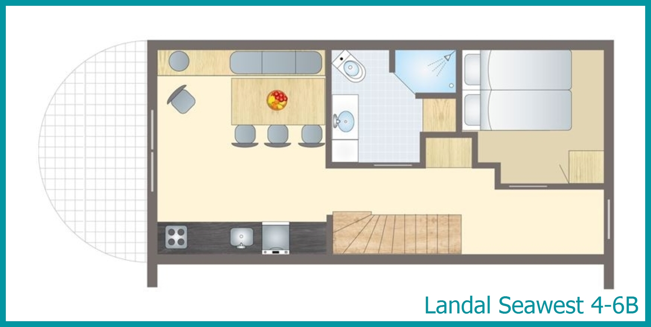 4-6-Personen-Ferienhaus 4-6B in Seawest